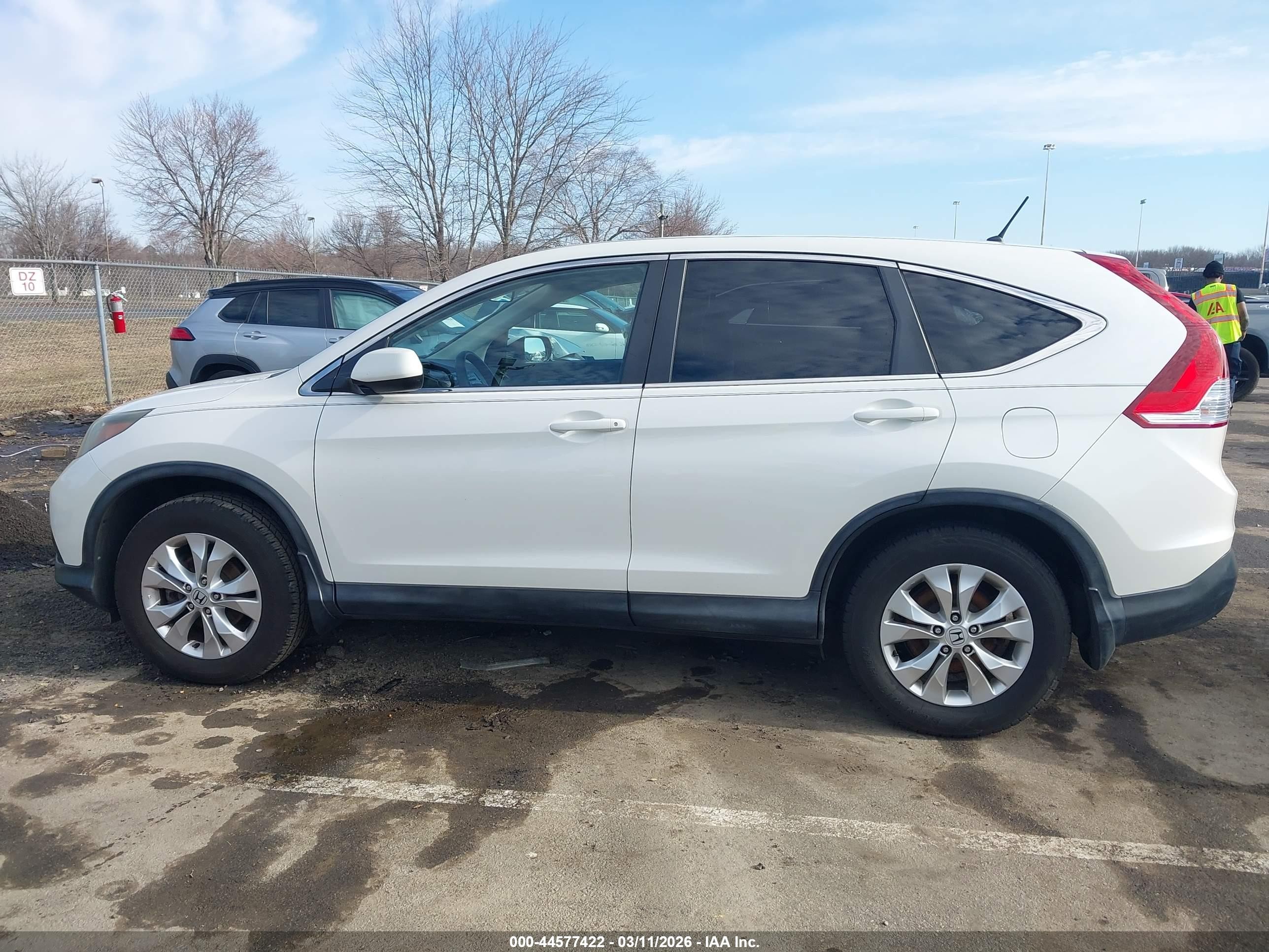 2014 Honda Cr-v Ex White vin: 5J6RM4H56EL099426