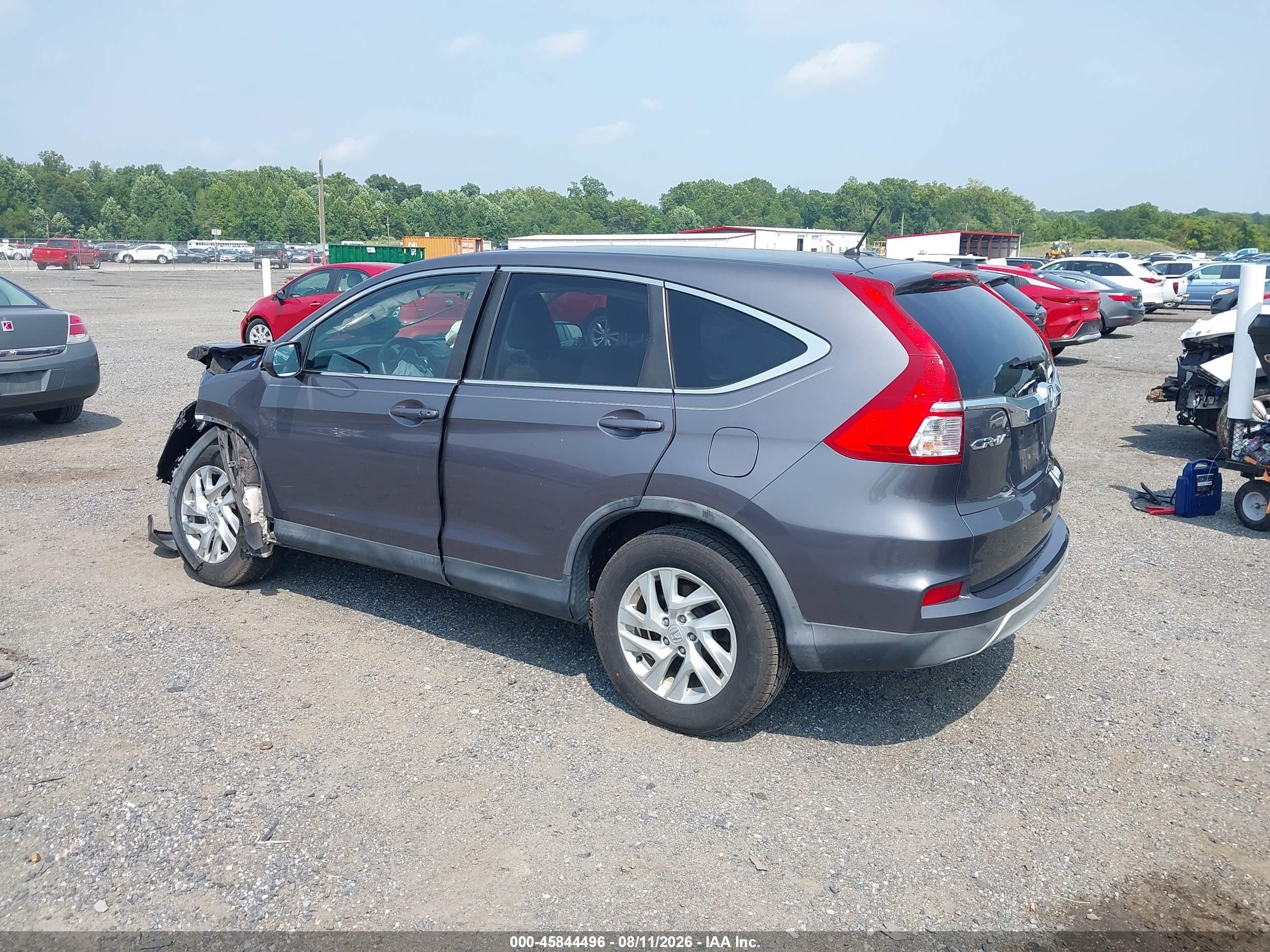 2015 Honda Cr-v Ex Gray vin: 5J6RM4H56FL036683