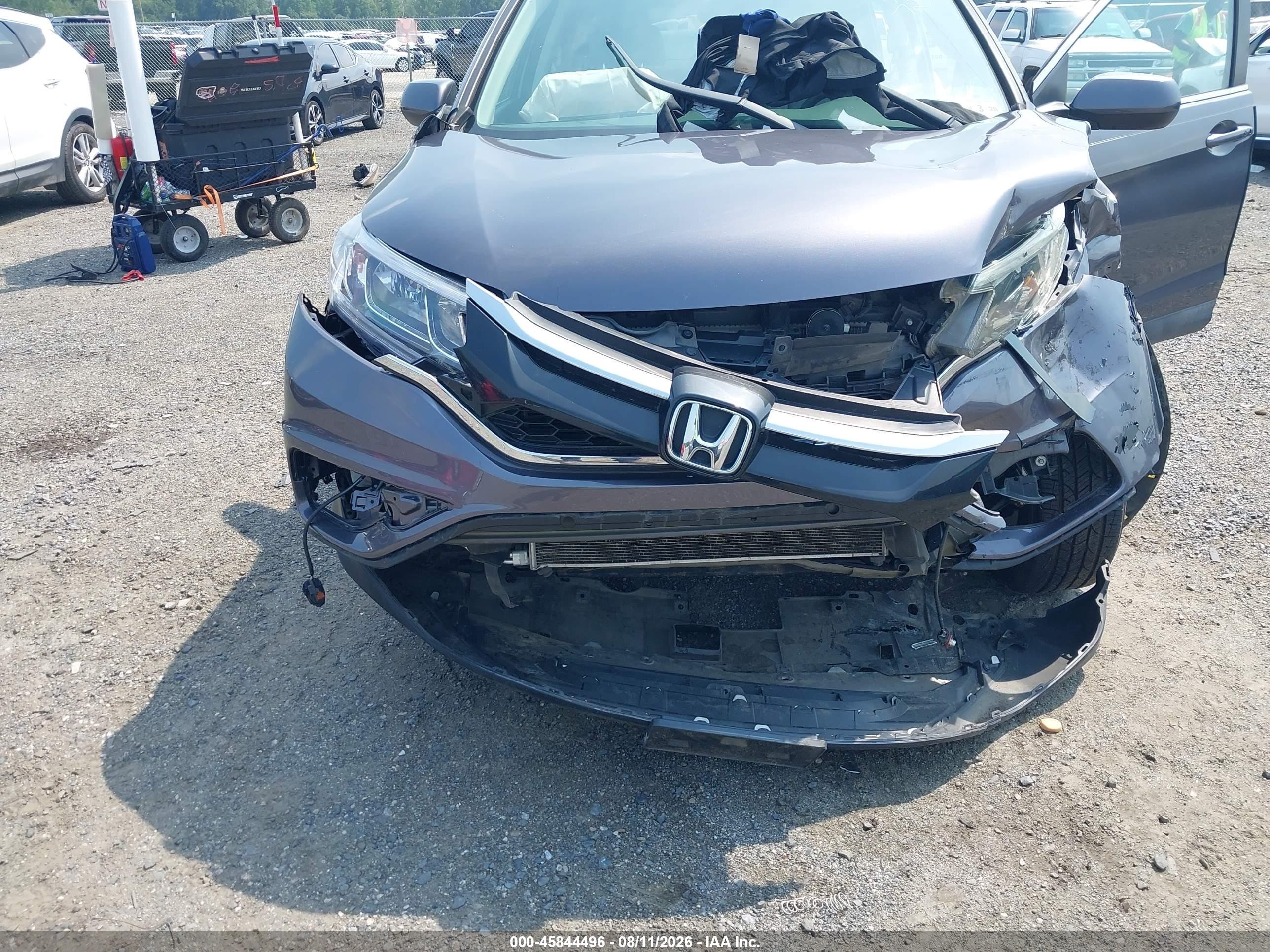 2015 Honda Cr-v Ex Gray vin: 5J6RM4H56FL036683
