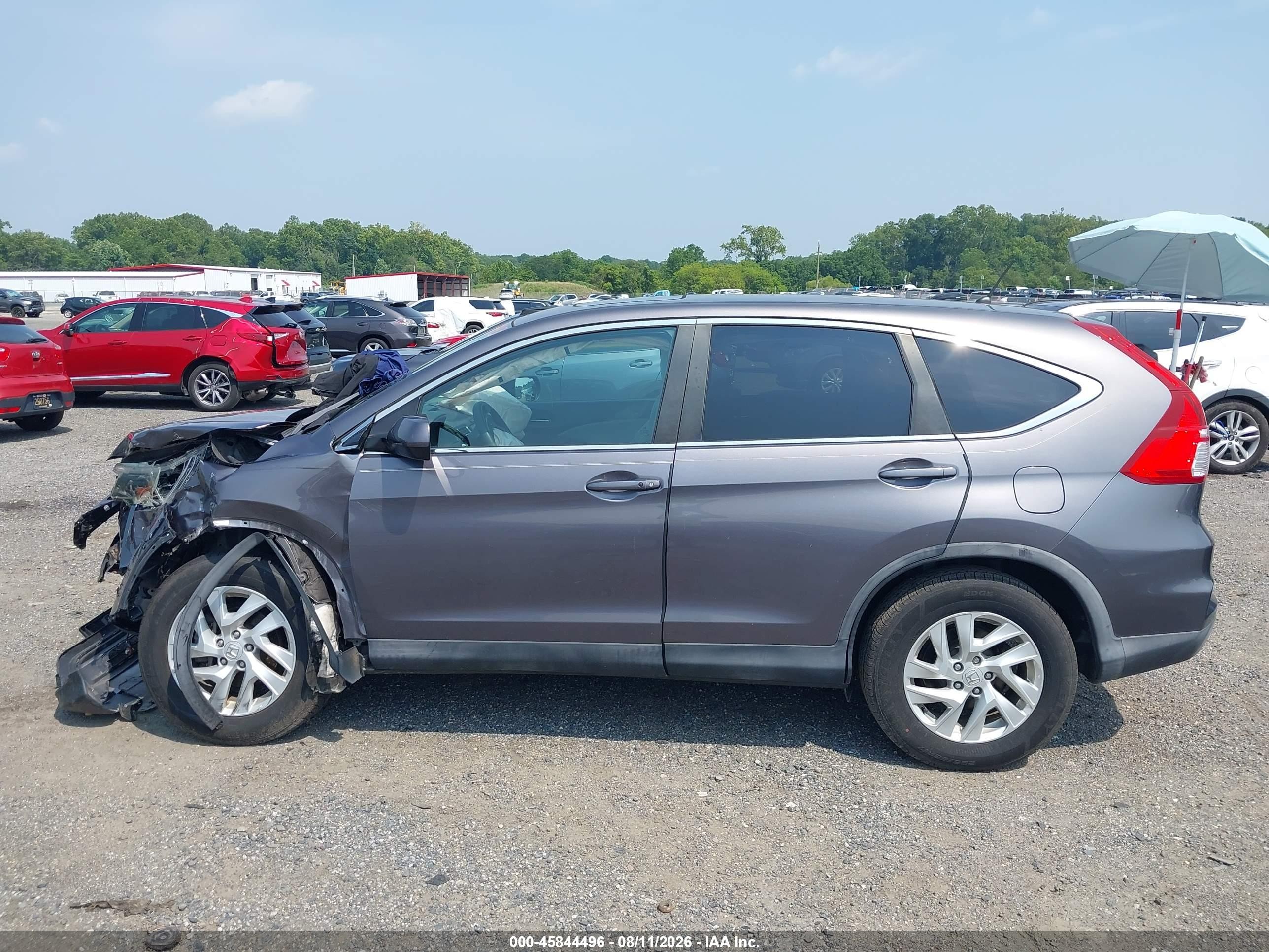 2015 Honda Cr-v Ex Gray vin: 5J6RM4H56FL036683