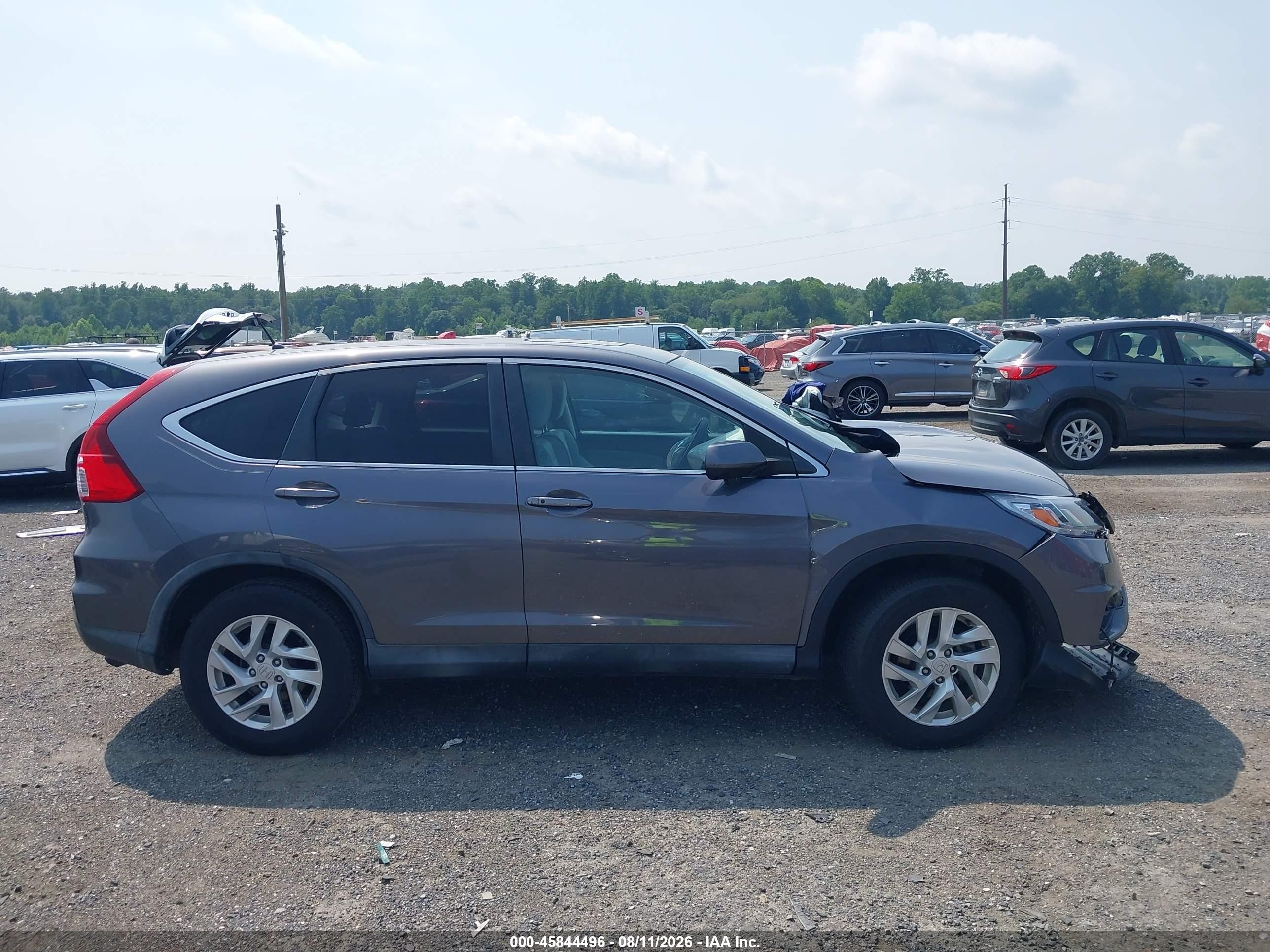 2015 Honda Cr-v Ex Gray vin: 5J6RM4H56FL036683