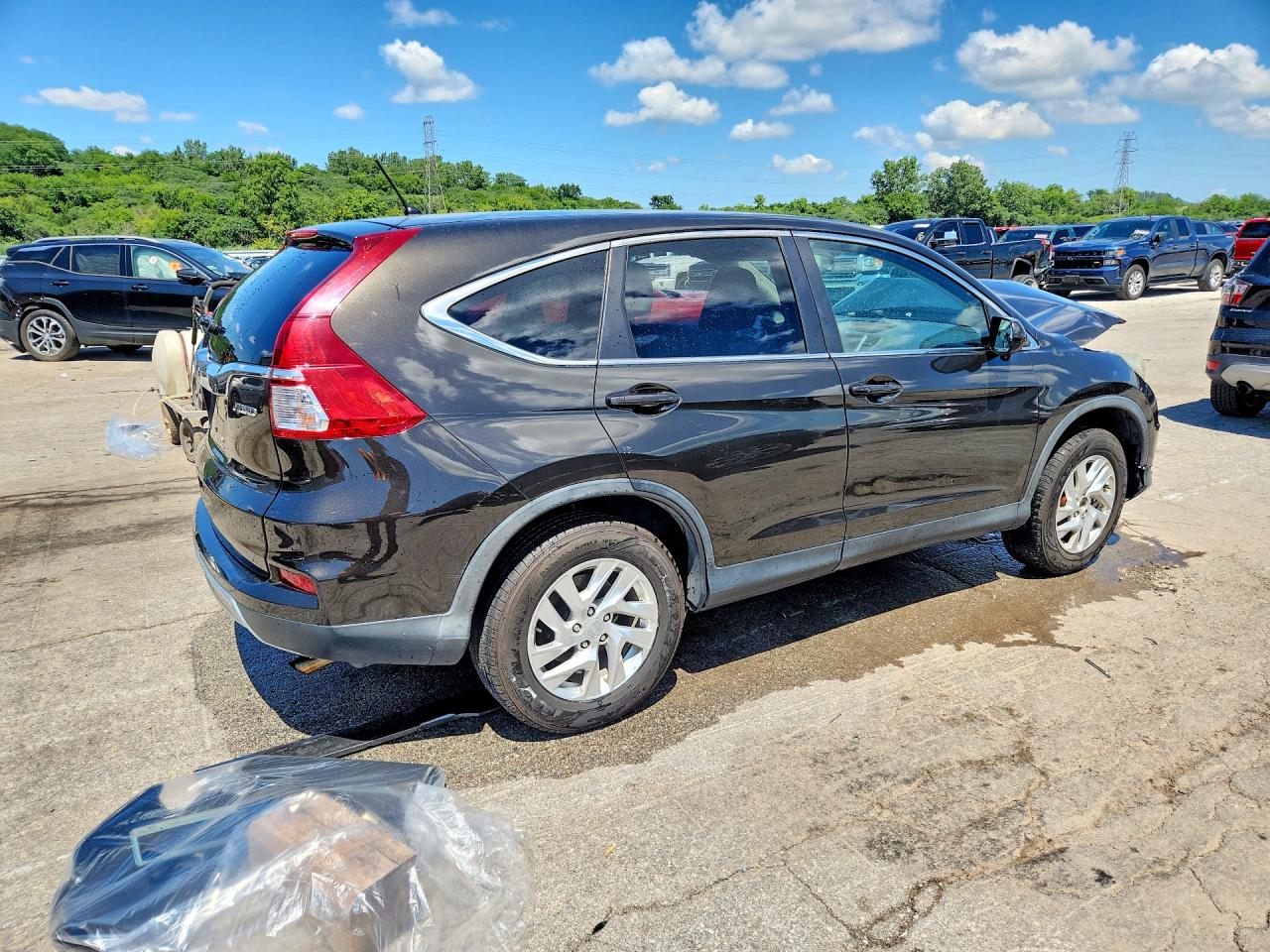 2015 Honda Cr-v Ex Gray vin: 5J6RM4H56FL054584