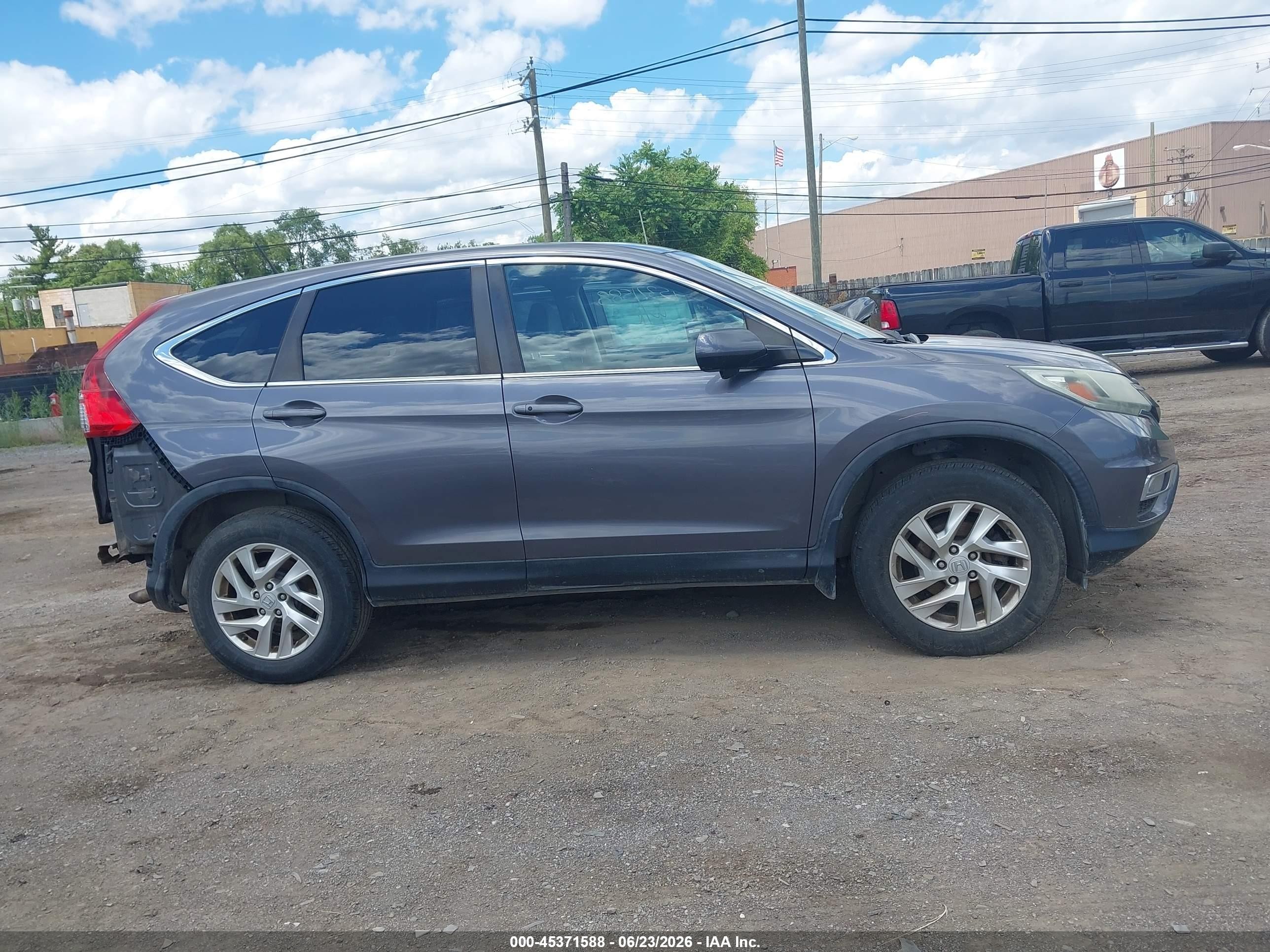 2015 Honda Cr-v Ex Gray vin: 5J6RM4H56FL058201