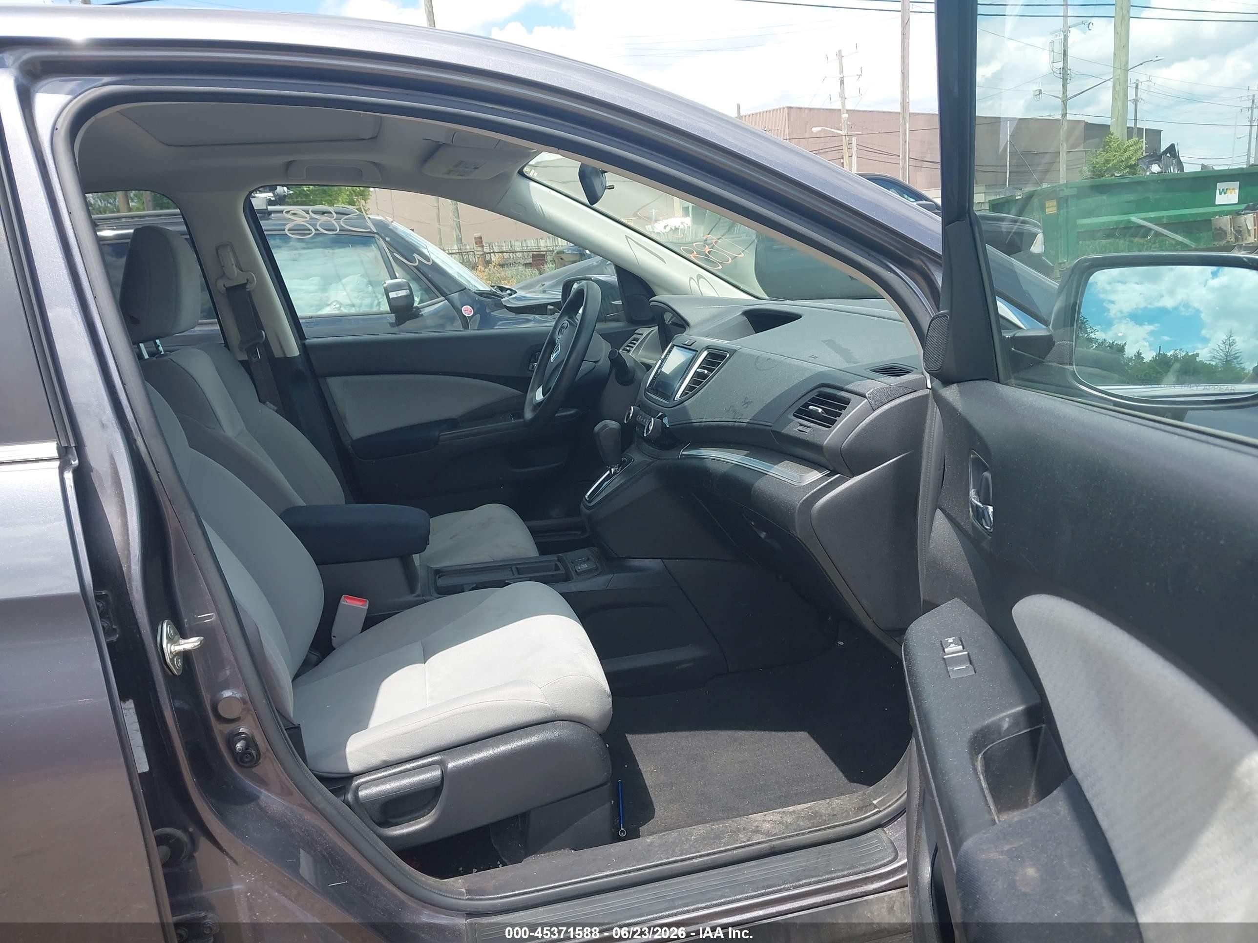 2015 Honda Cr-v Ex Gray vin: 5J6RM4H56FL058201