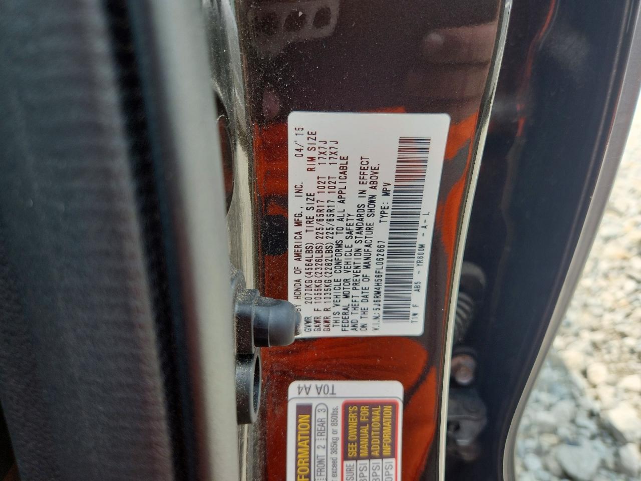 2015 Honda Cr-v Ex Черный vin: 5J6RM4H56FL062667