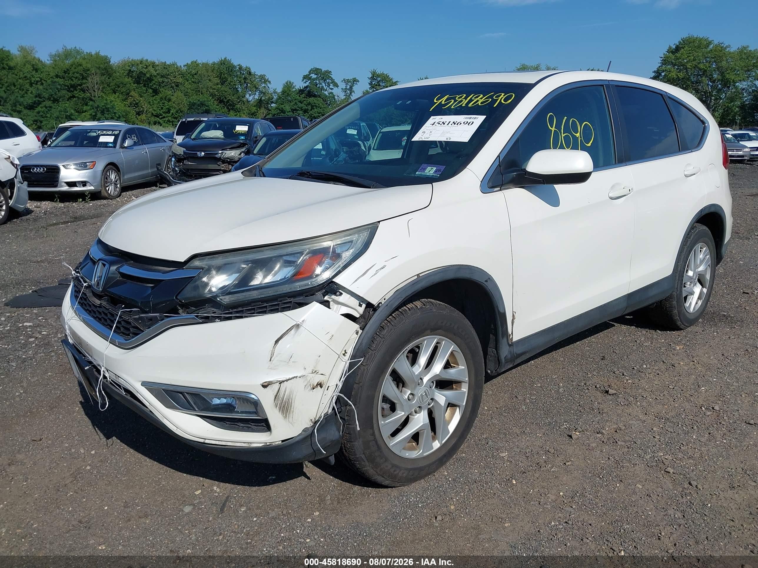 2015 Honda Cr-v Ex Белый vin: 5J6RM4H56FL088699