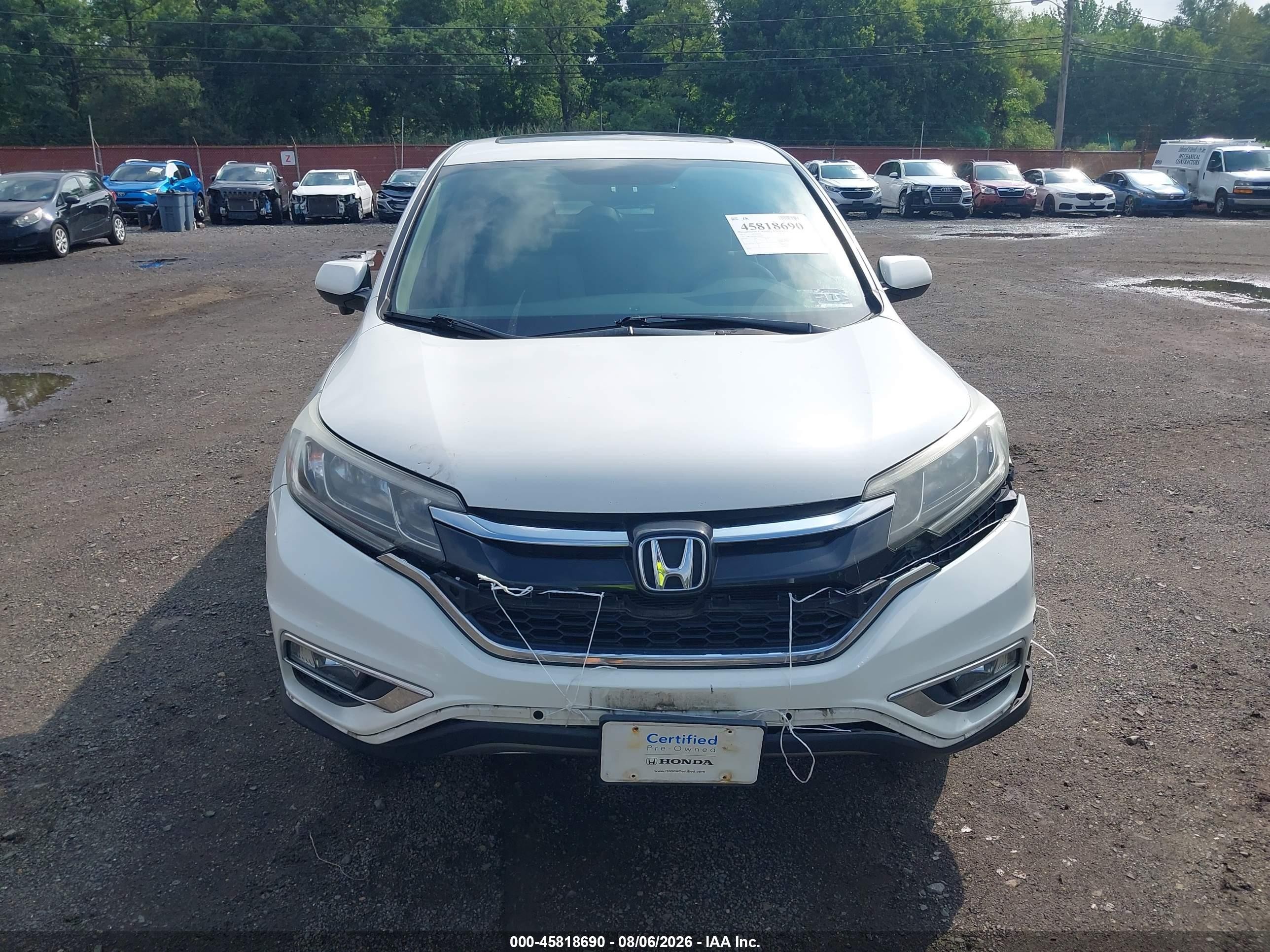 2015 Honda Cr-v Ex Белый vin: 5J6RM4H56FL088699