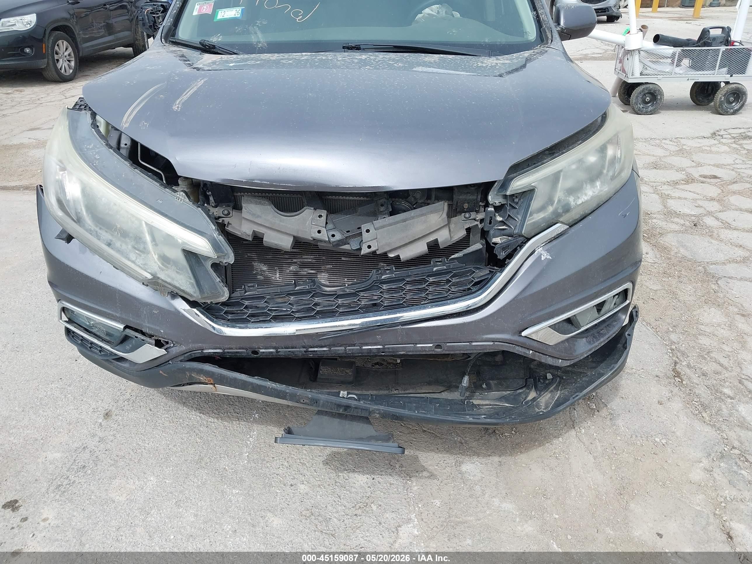 2015 Honda Cr-v Ex Gray vin: 5J6RM4H56FL097452