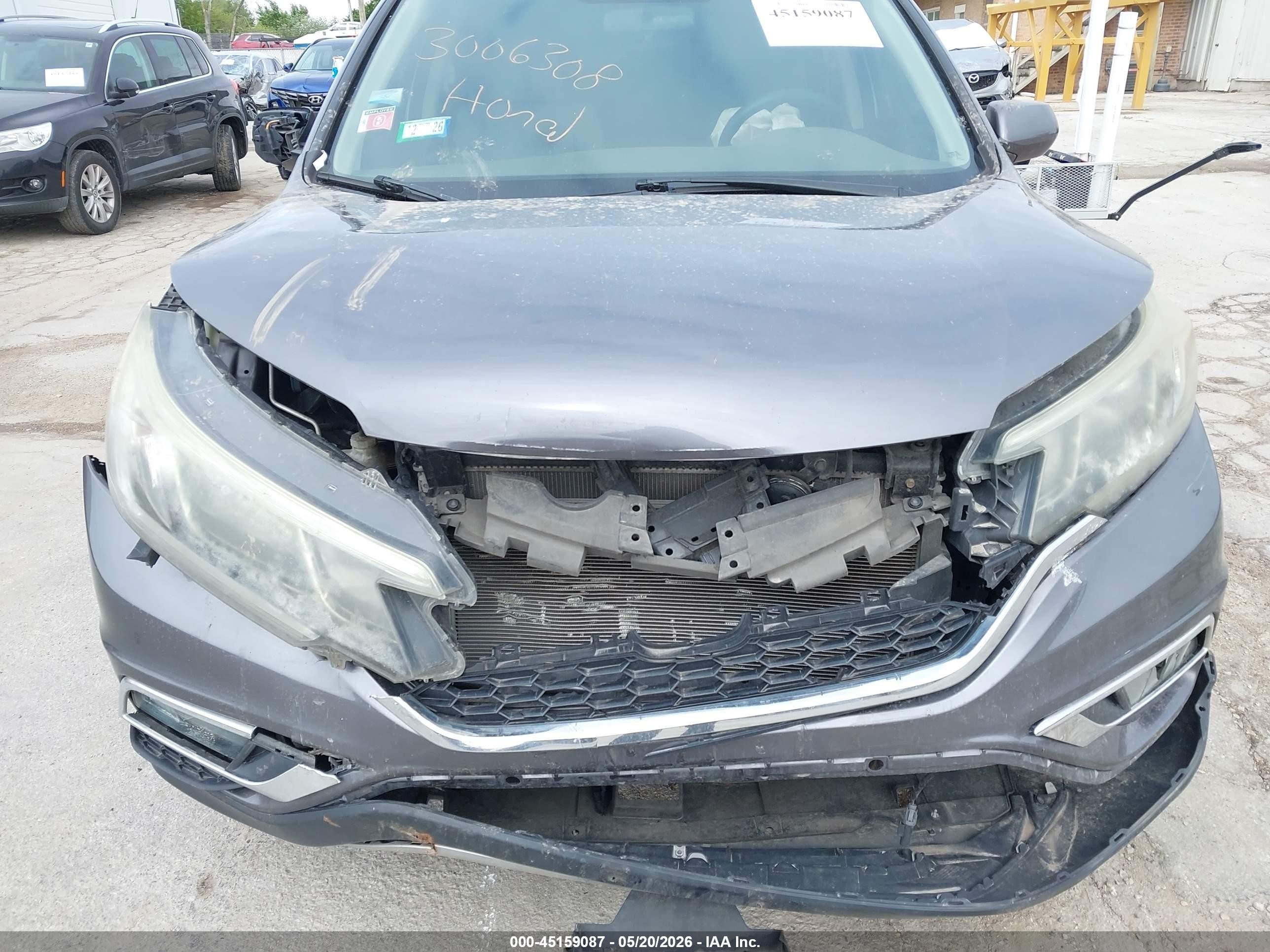 2015 Honda Cr-v Ex Gray vin: 5J6RM4H56FL097452