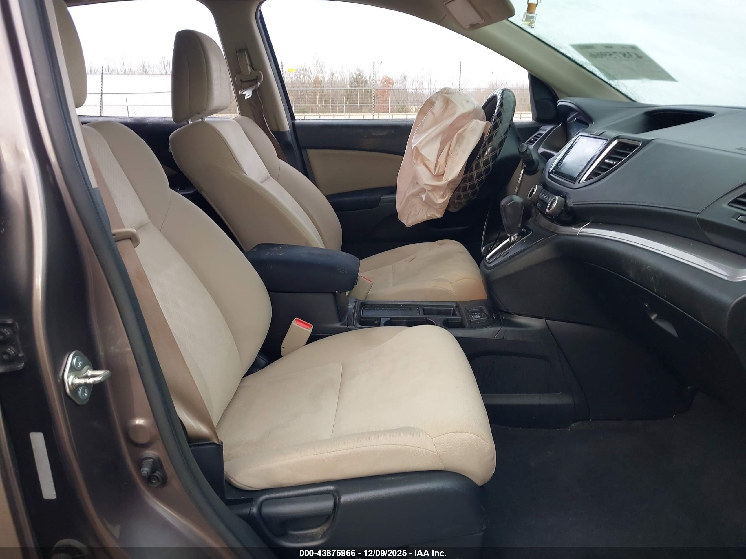 2015 Honda Cr-v Ex Gray vin: 5J6RM4H56FL098326