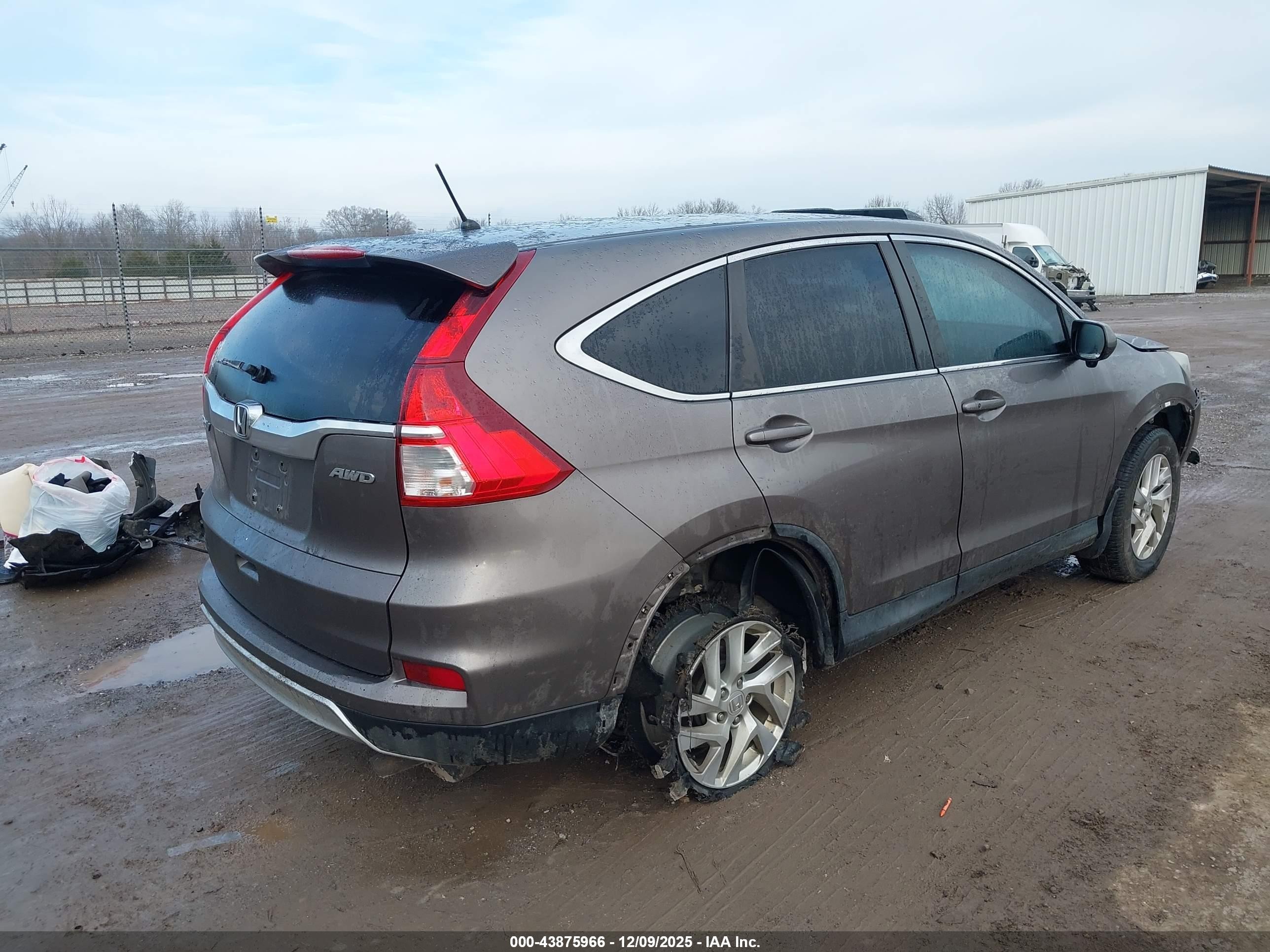 2015 Honda Cr-v Ex Gray vin: 5J6RM4H56FL098326