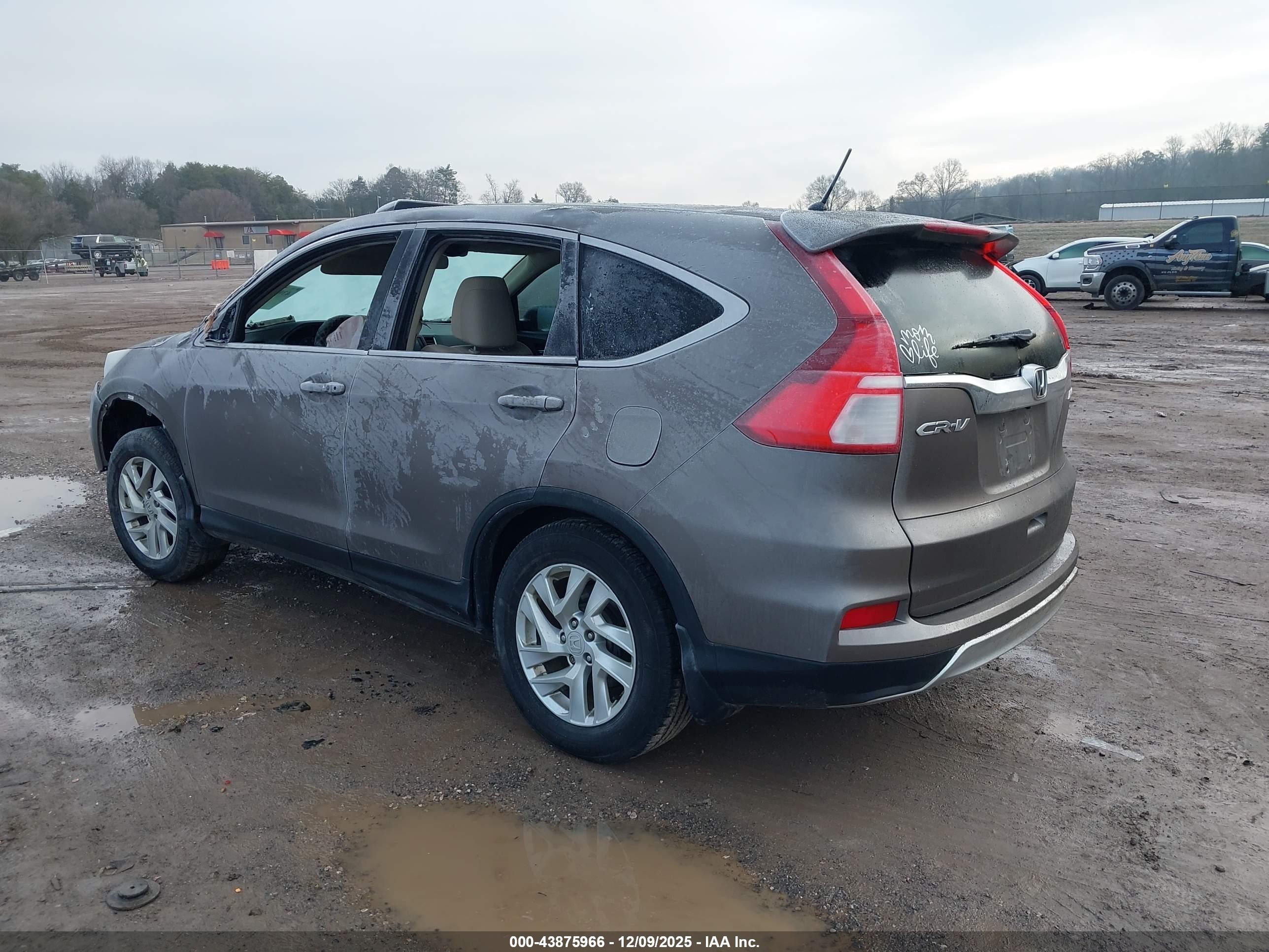 2015 Honda Cr-v Ex Gray vin: 5J6RM4H56FL098326