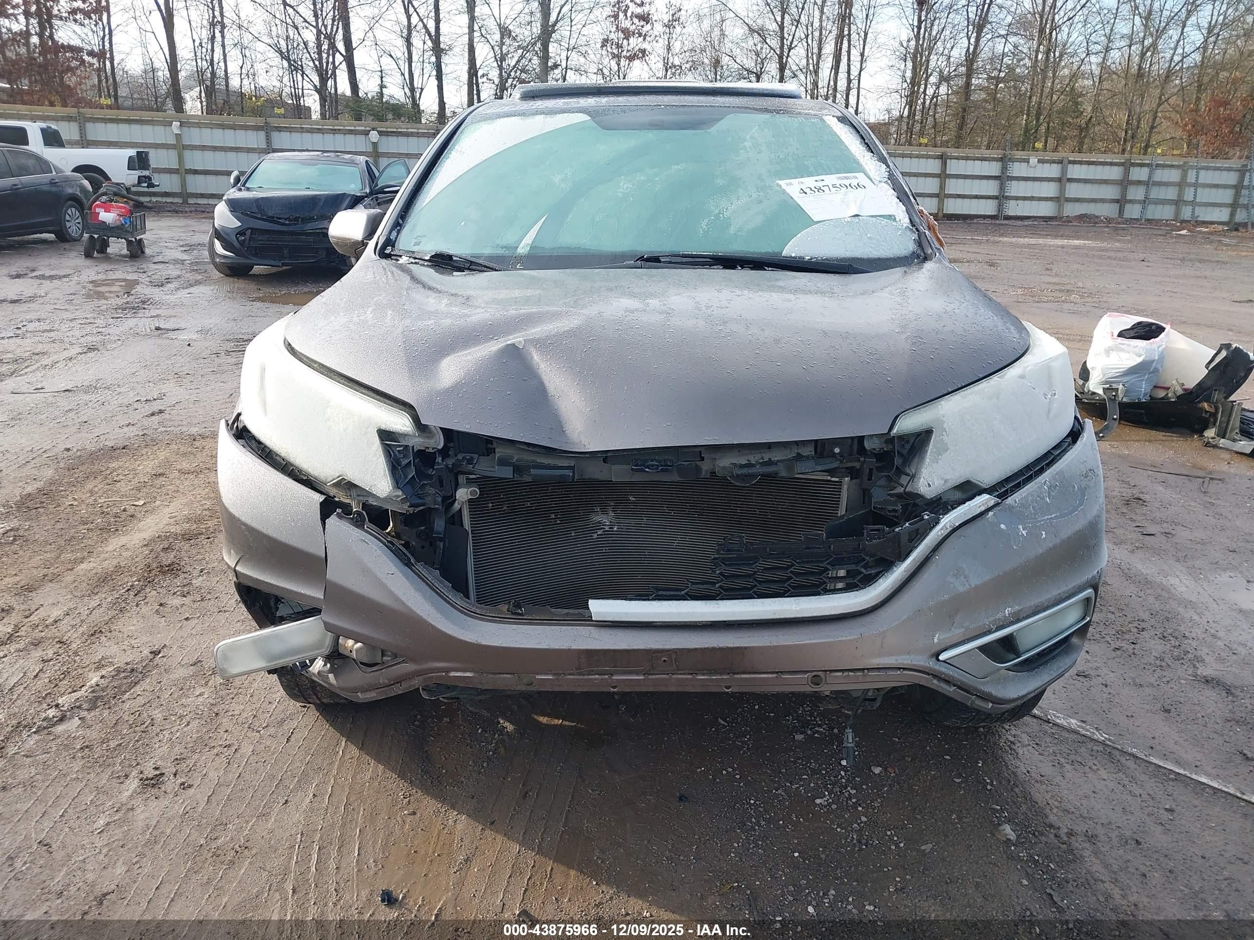 2015 Honda Cr-v Ex Gray vin: 5J6RM4H56FL098326