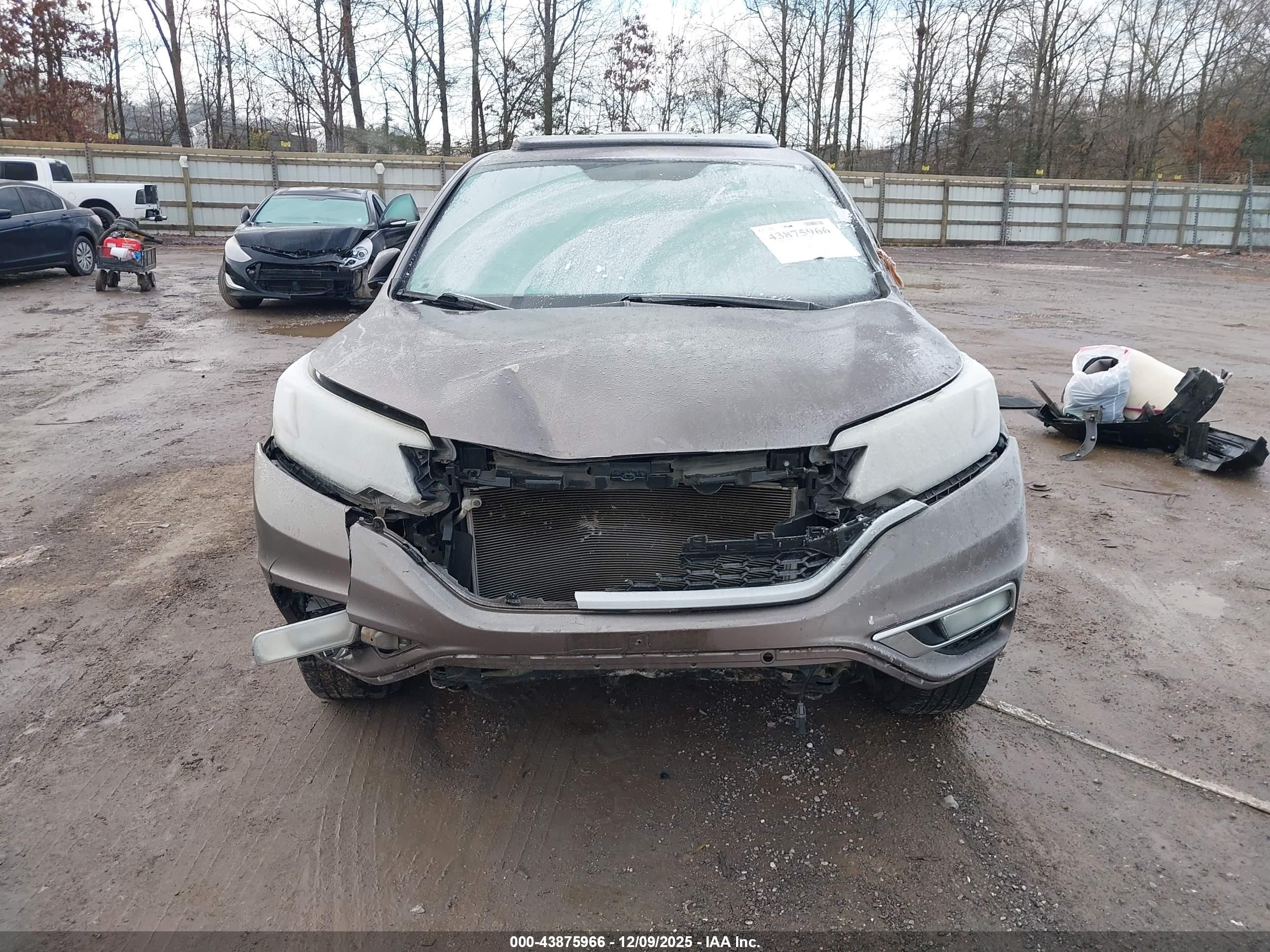 2015 Honda Cr-v Ex Gray vin: 5J6RM4H56FL098326