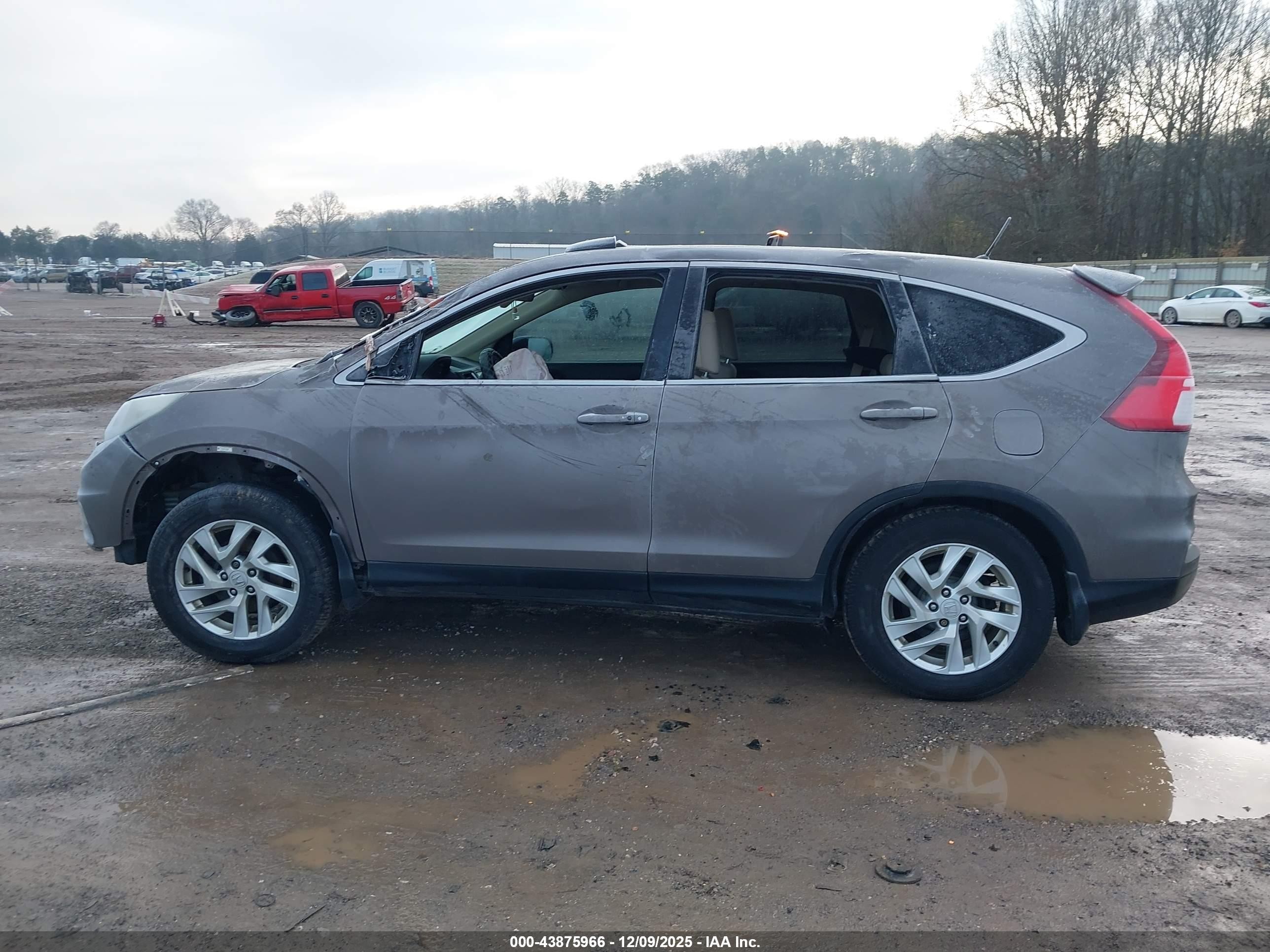 2015 Honda Cr-v Ex Gray vin: 5J6RM4H56FL098326