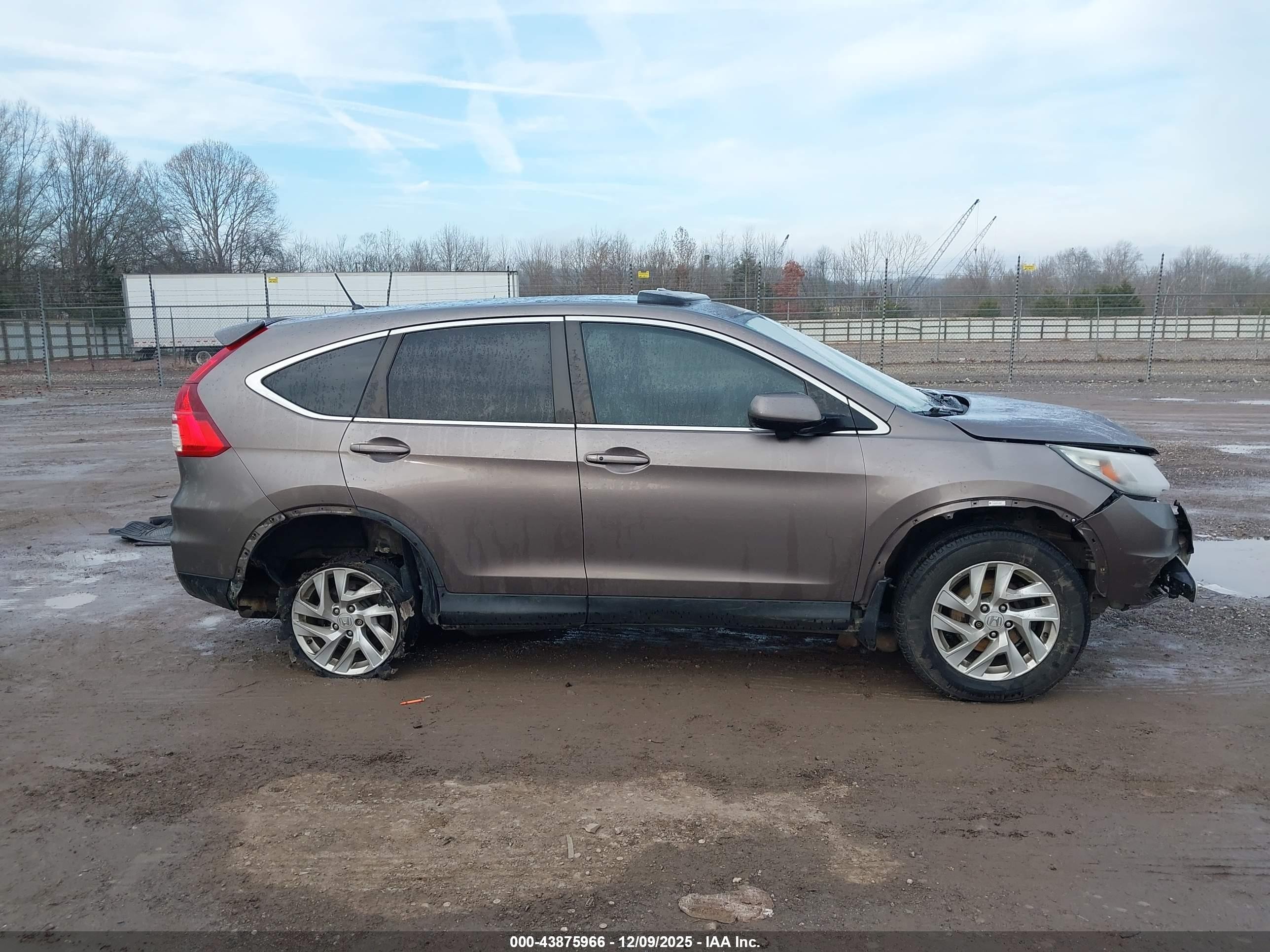 2015 Honda Cr-v Ex Gray vin: 5J6RM4H56FL098326