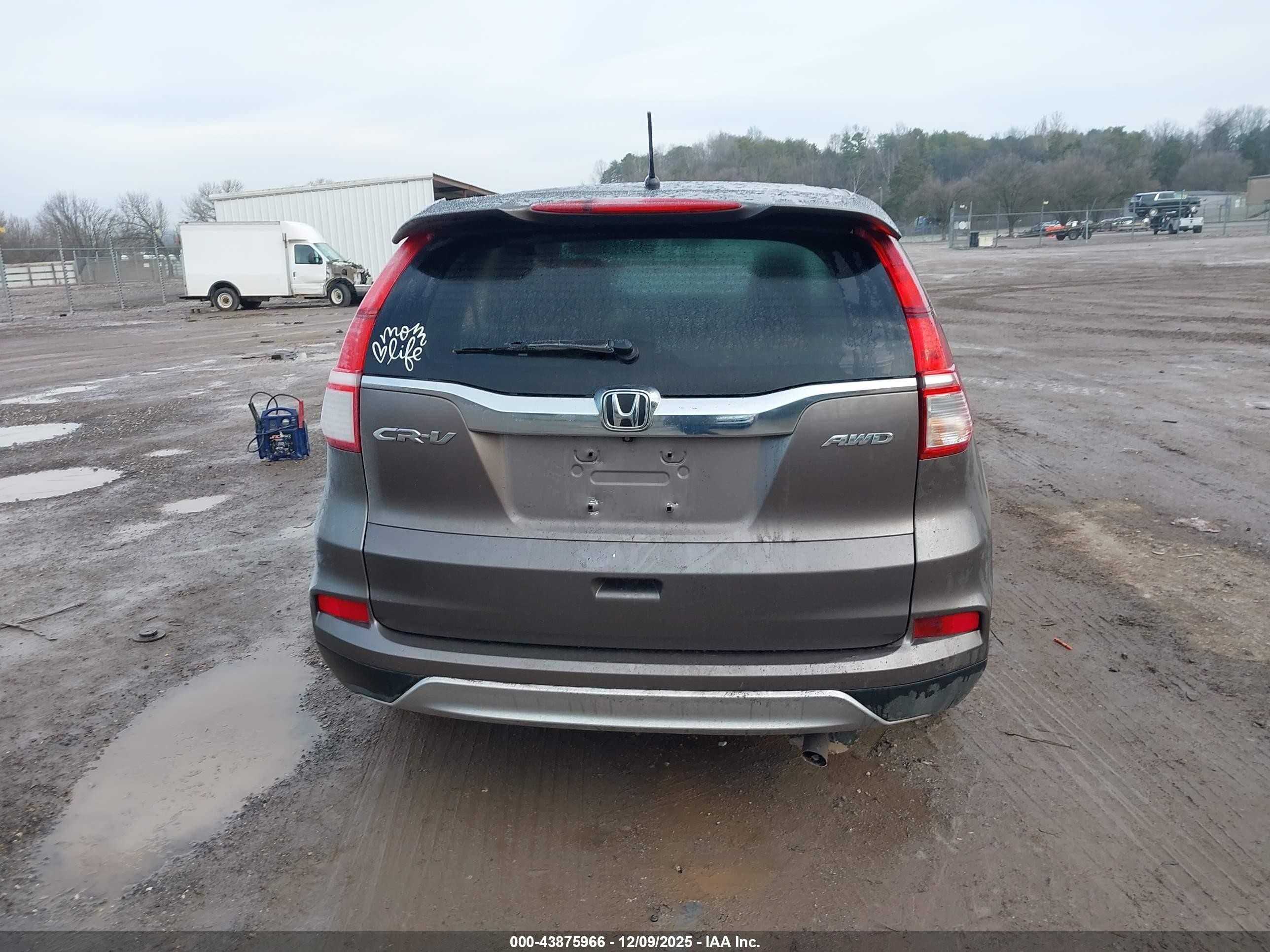 2015 Honda Cr-v Ex Gray vin: 5J6RM4H56FL098326