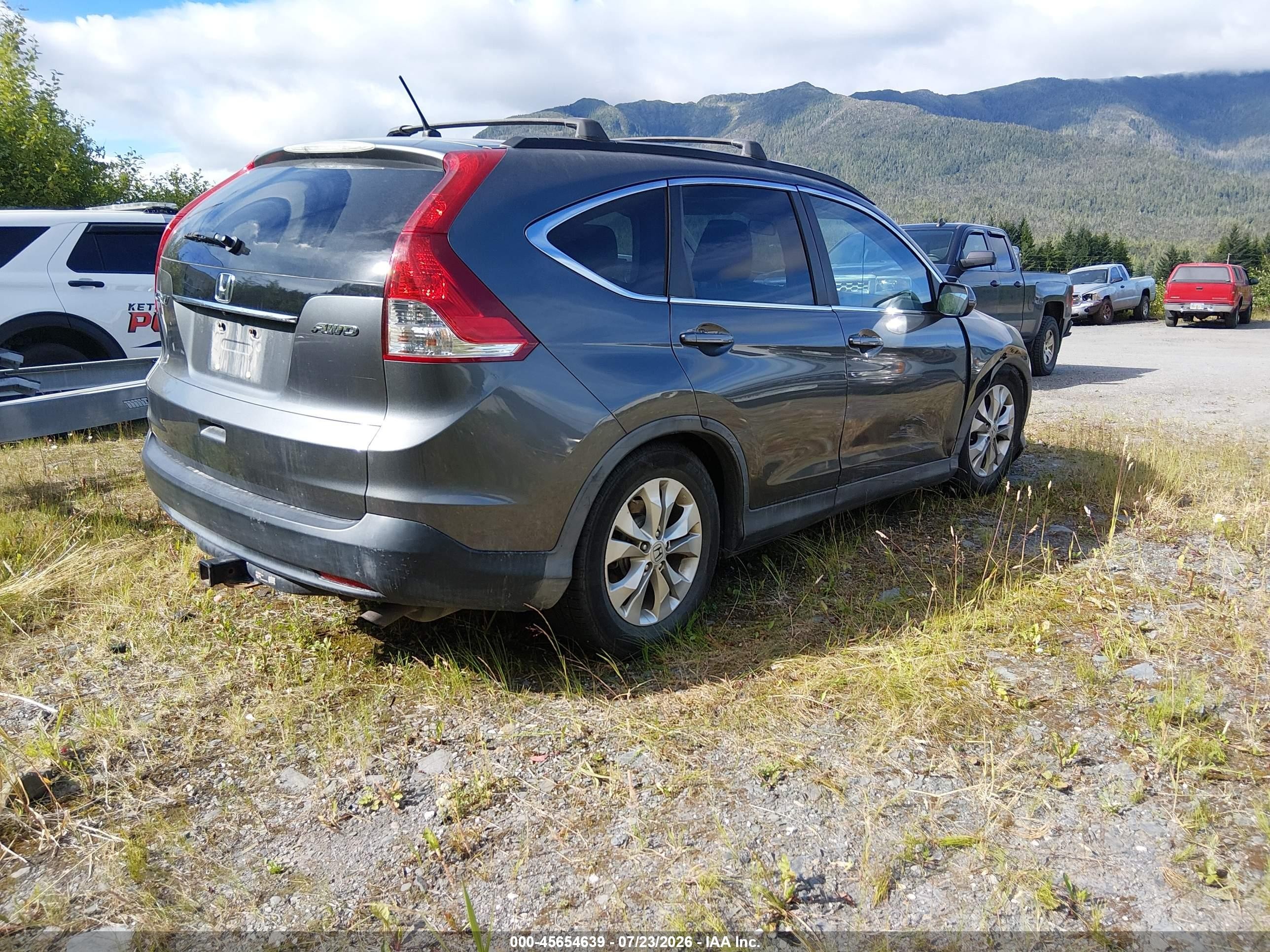 2012 Honda Cr-v Ex Gray vin: 5J6RM4H57CL007740