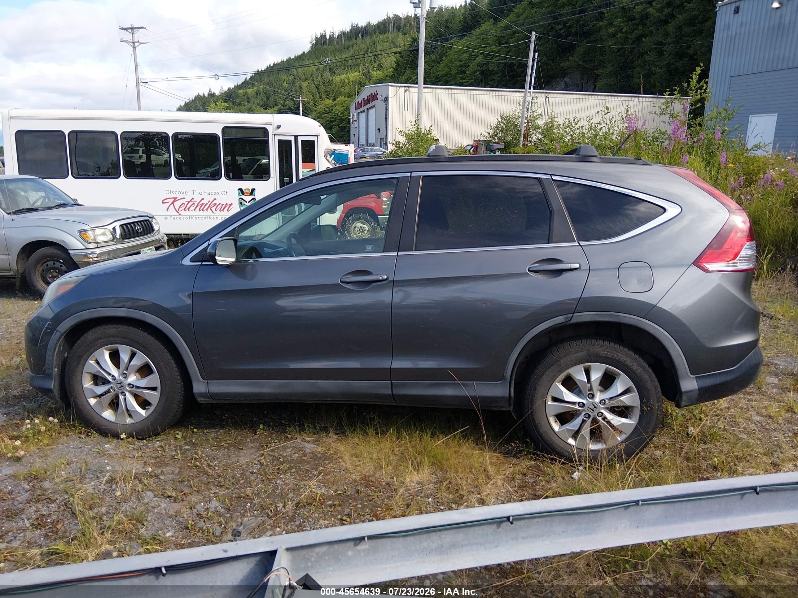 2012 Honda Cr-v Ex Gray vin: 5J6RM4H57CL007740