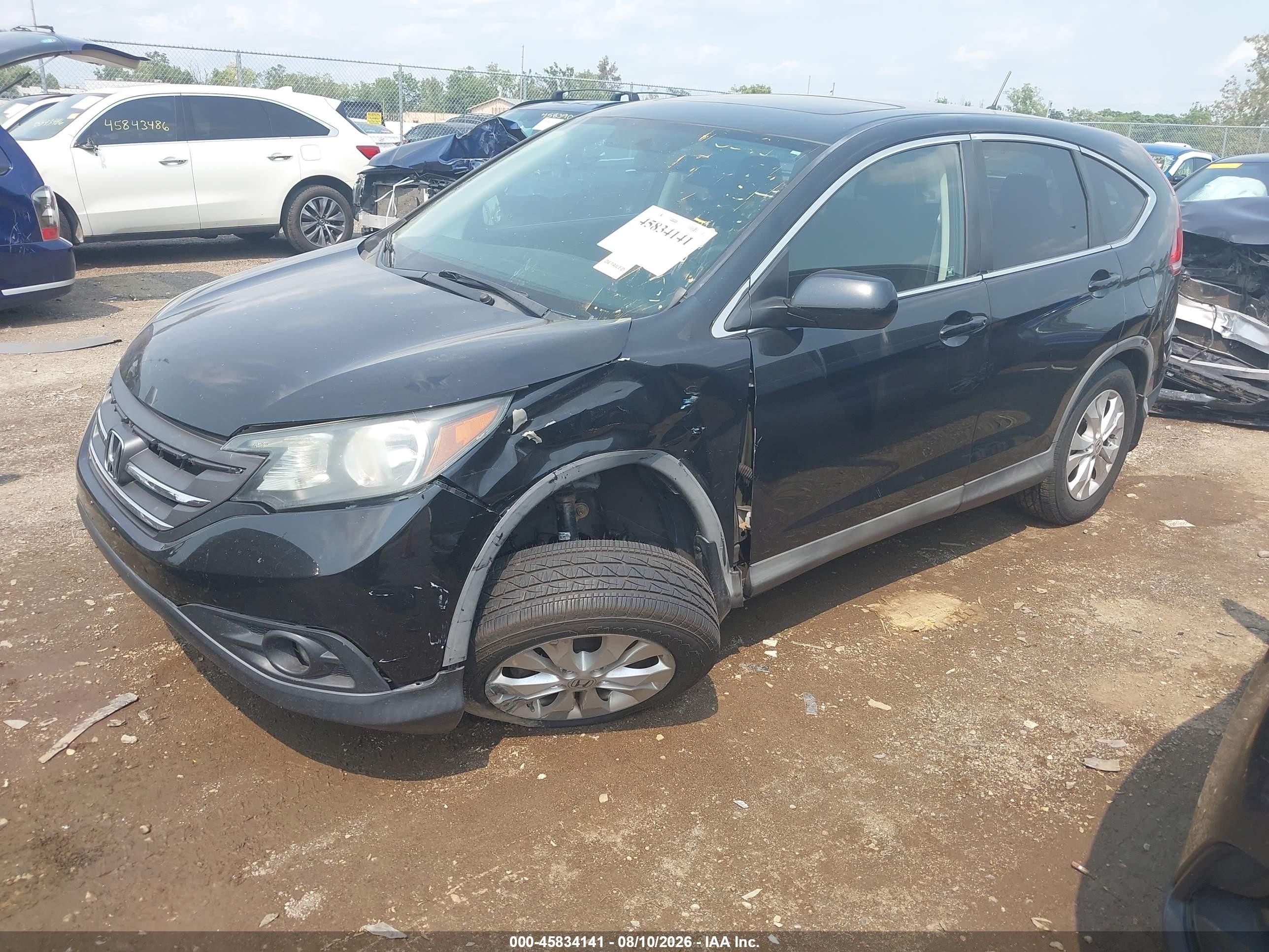 2012 Honda Cr-v Ex Черный vin: 5J6RM4H57CL039619