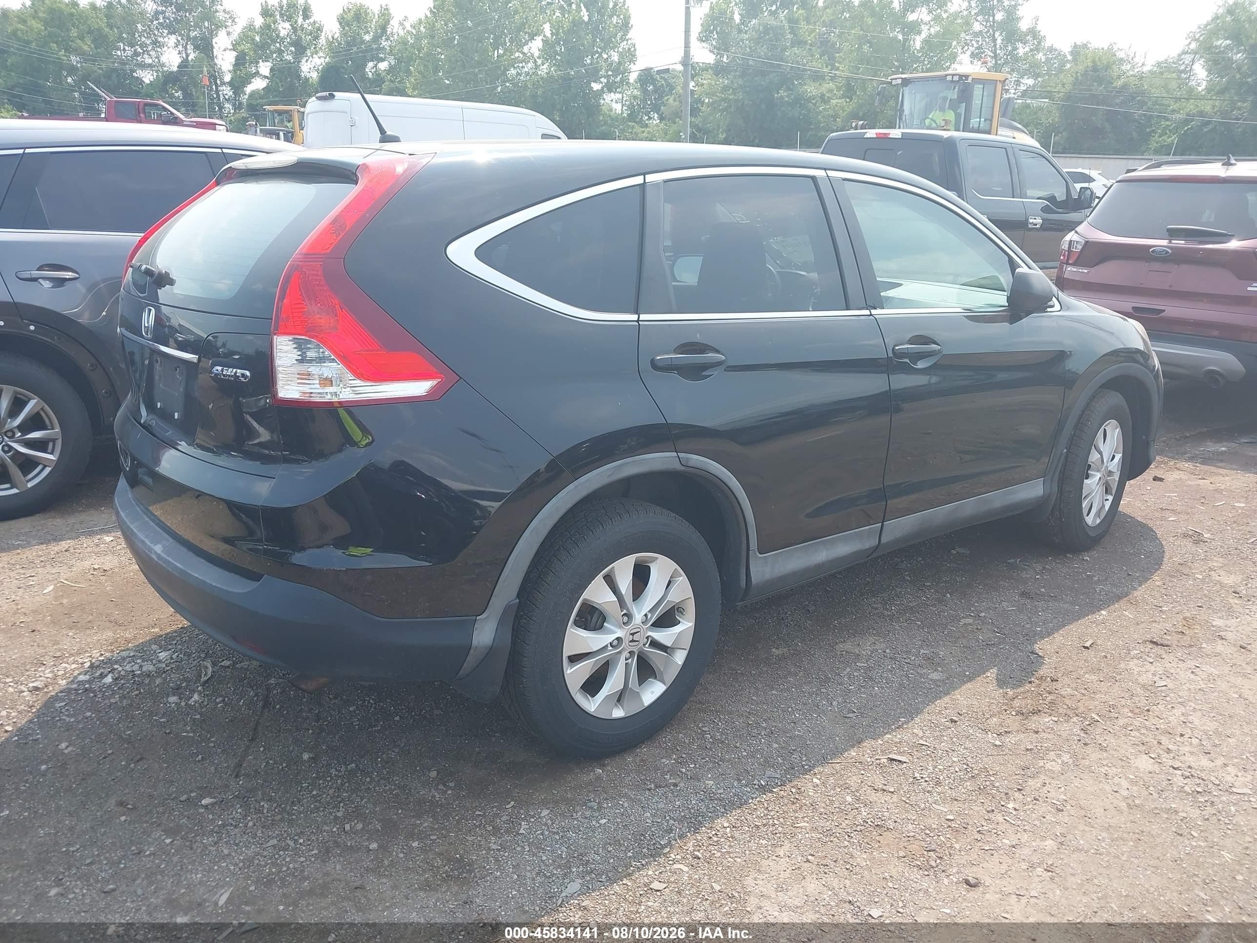 2012 Honda Cr-v Ex Черный vin: 5J6RM4H57CL039619