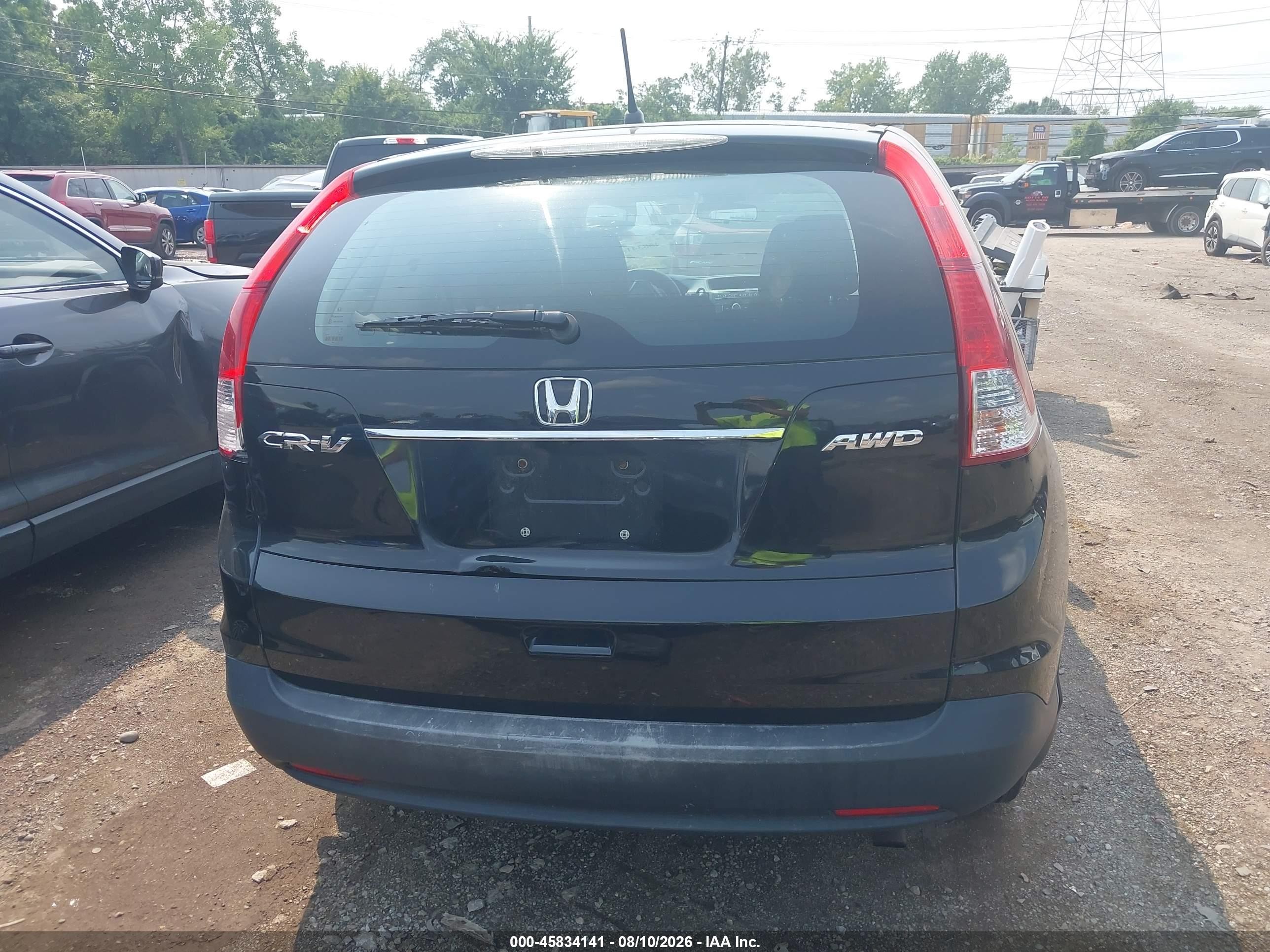 2012 Honda Cr-v Ex Черный vin: 5J6RM4H57CL039619