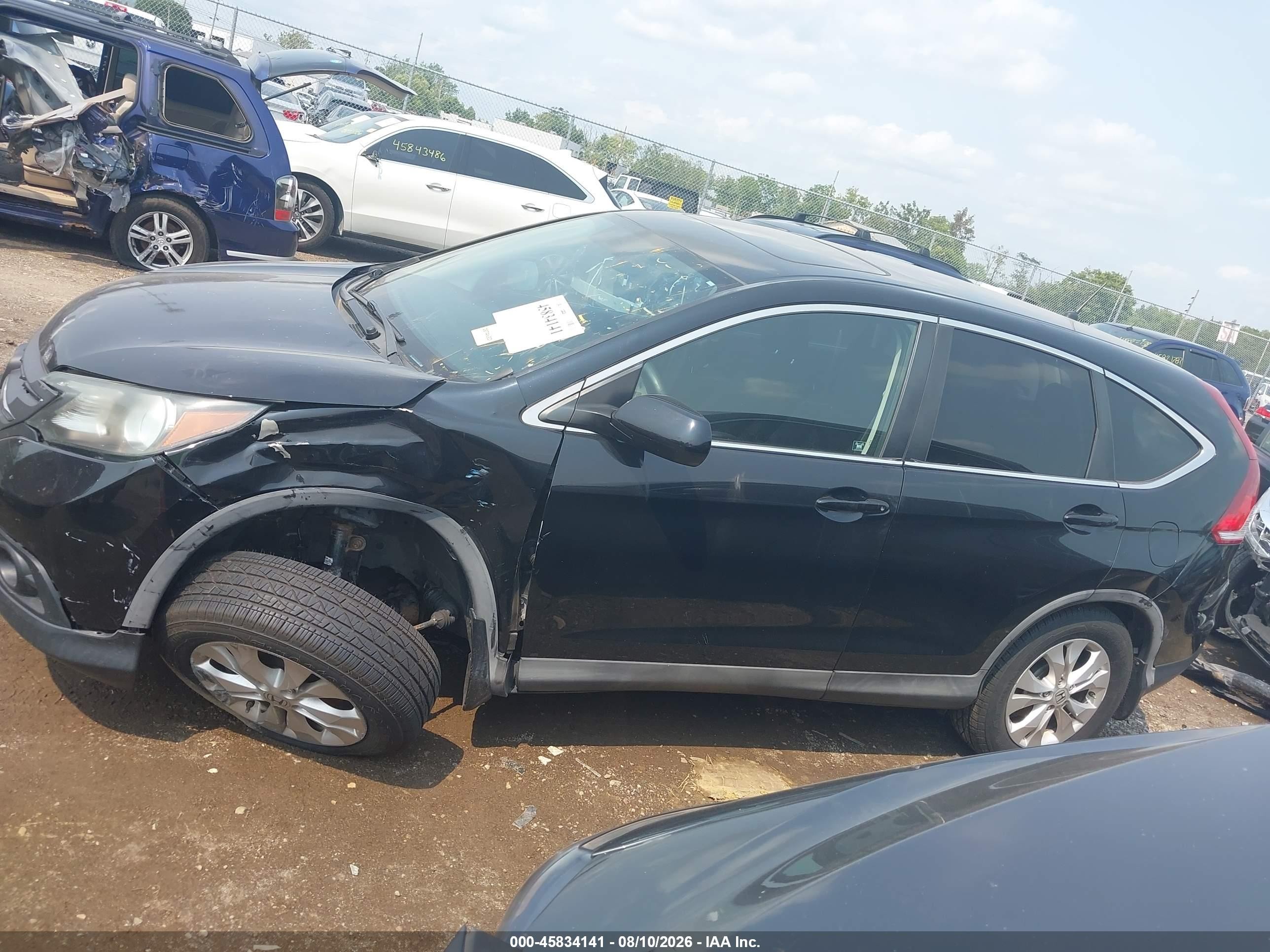 2012 Honda Cr-v Ex Черный vin: 5J6RM4H57CL039619