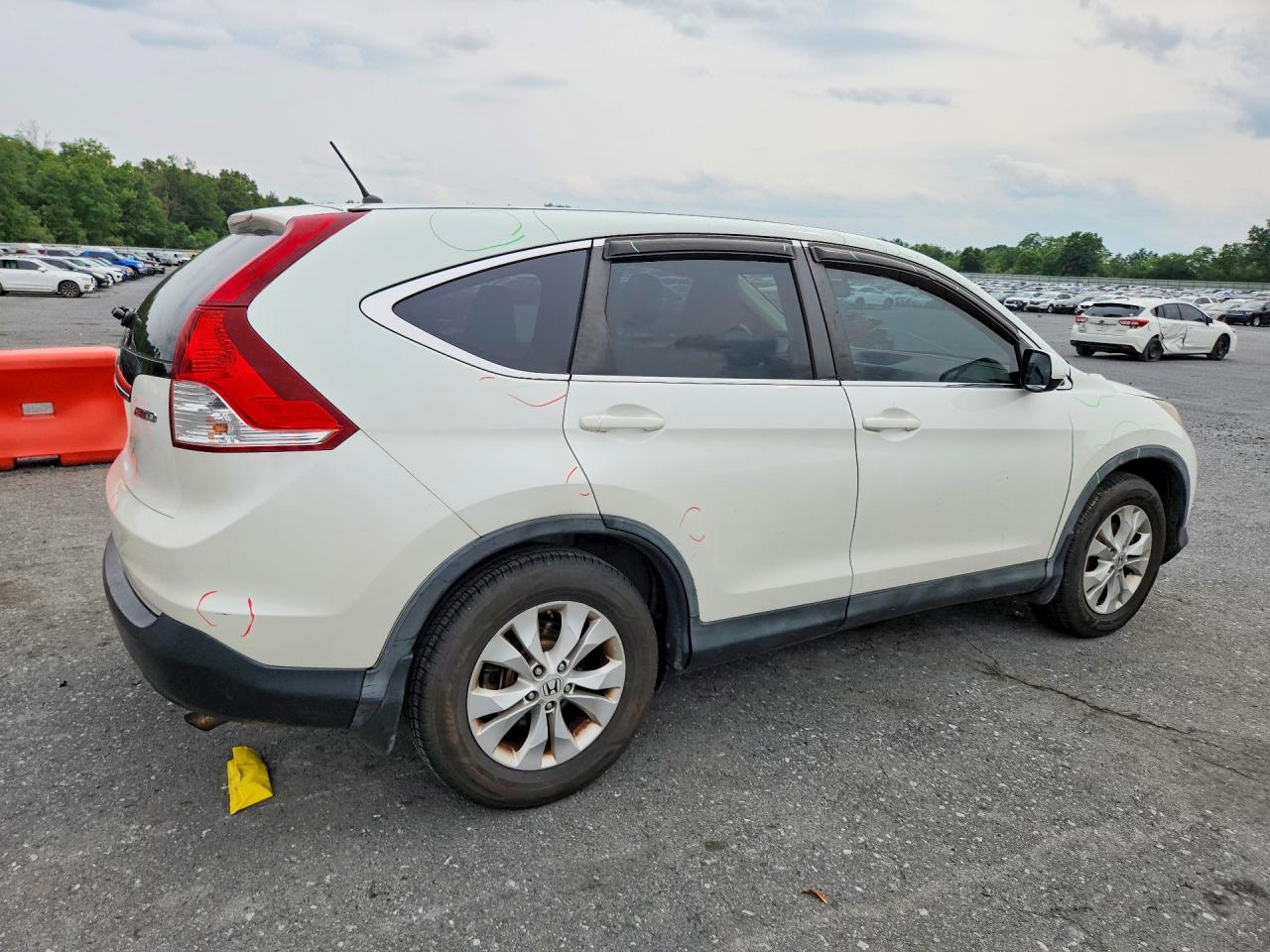 2012 Honda Cr-v Ex White vin: 5J6RM4H57CL045324