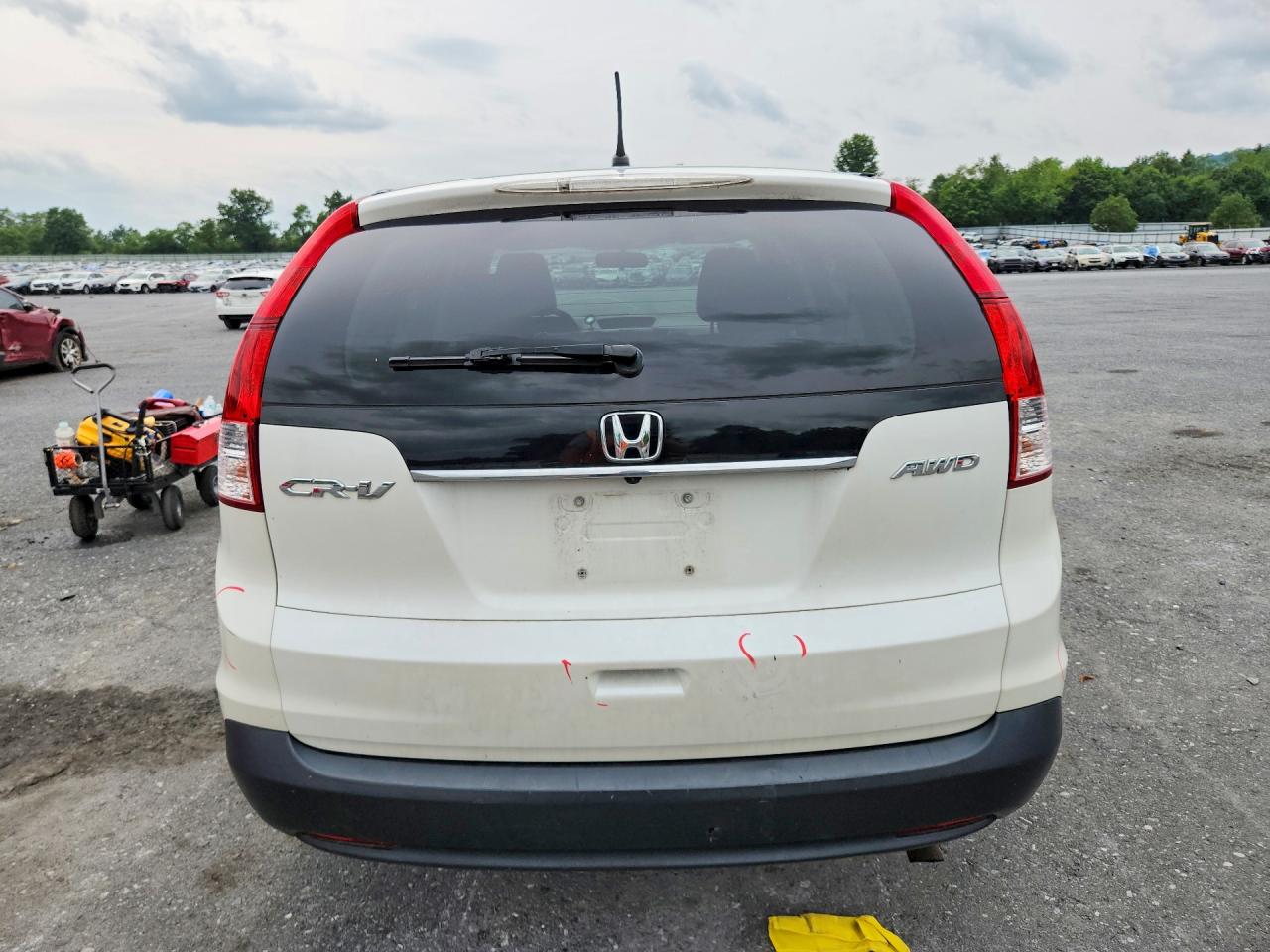 2012 Honda Cr-v Ex White vin: 5J6RM4H57CL045324