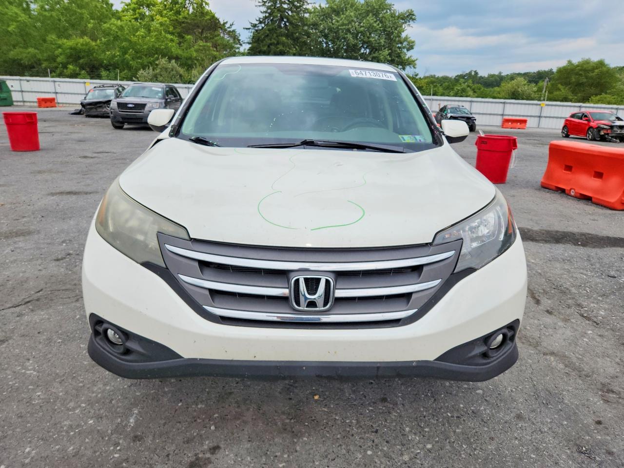 2012 Honda Cr-v Ex White vin: 5J6RM4H57CL045324