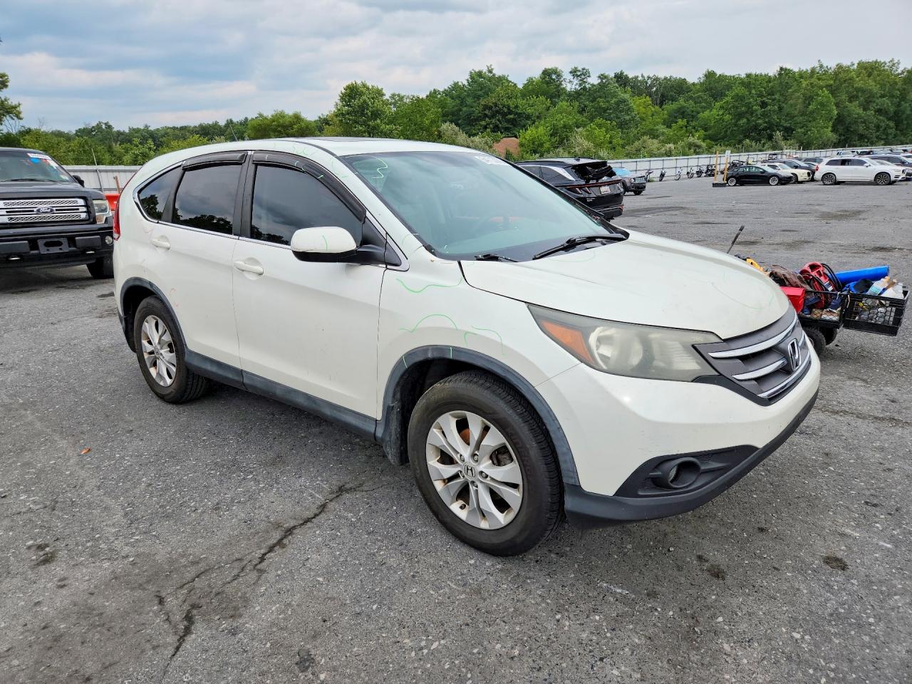 2012 Honda Cr-v Ex White vin: 5J6RM4H57CL045324