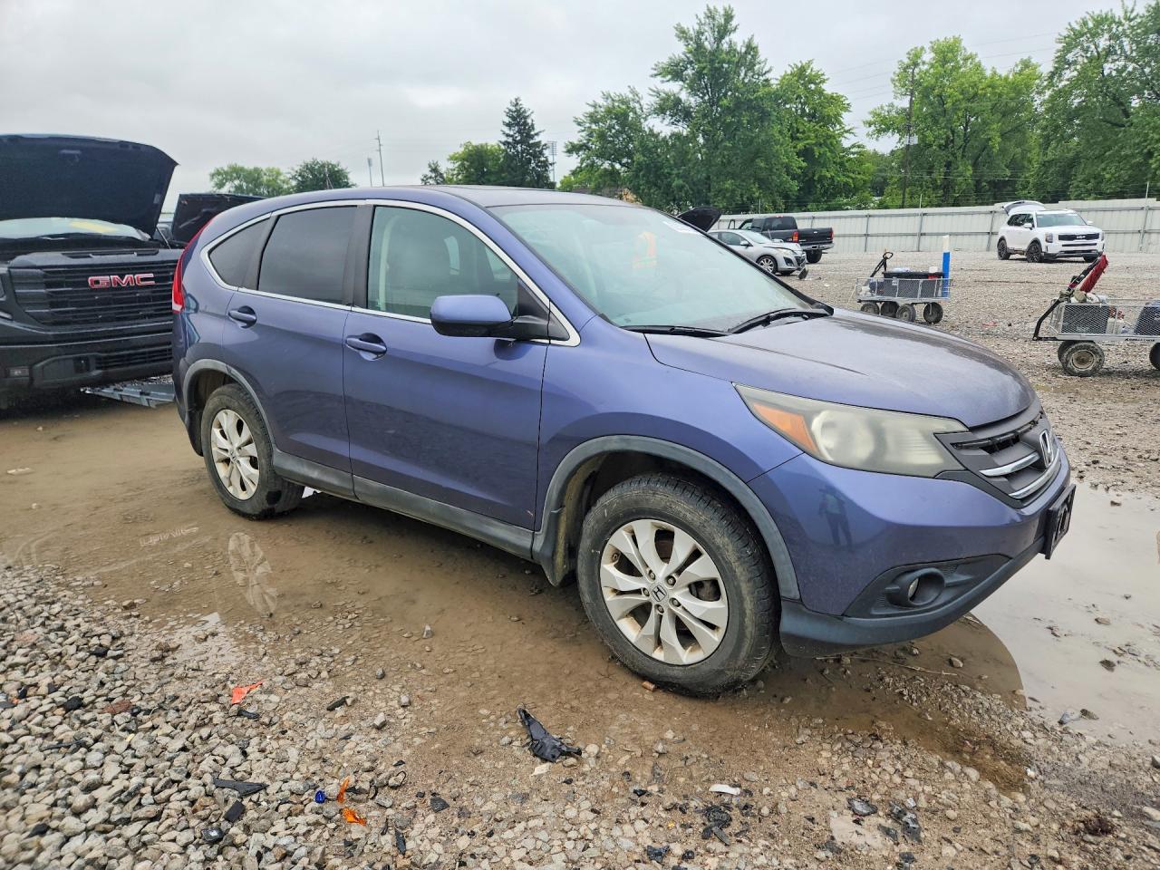 2012 Honda Cr-v Ex Blue vin: 5J6RM4H57CL075407
