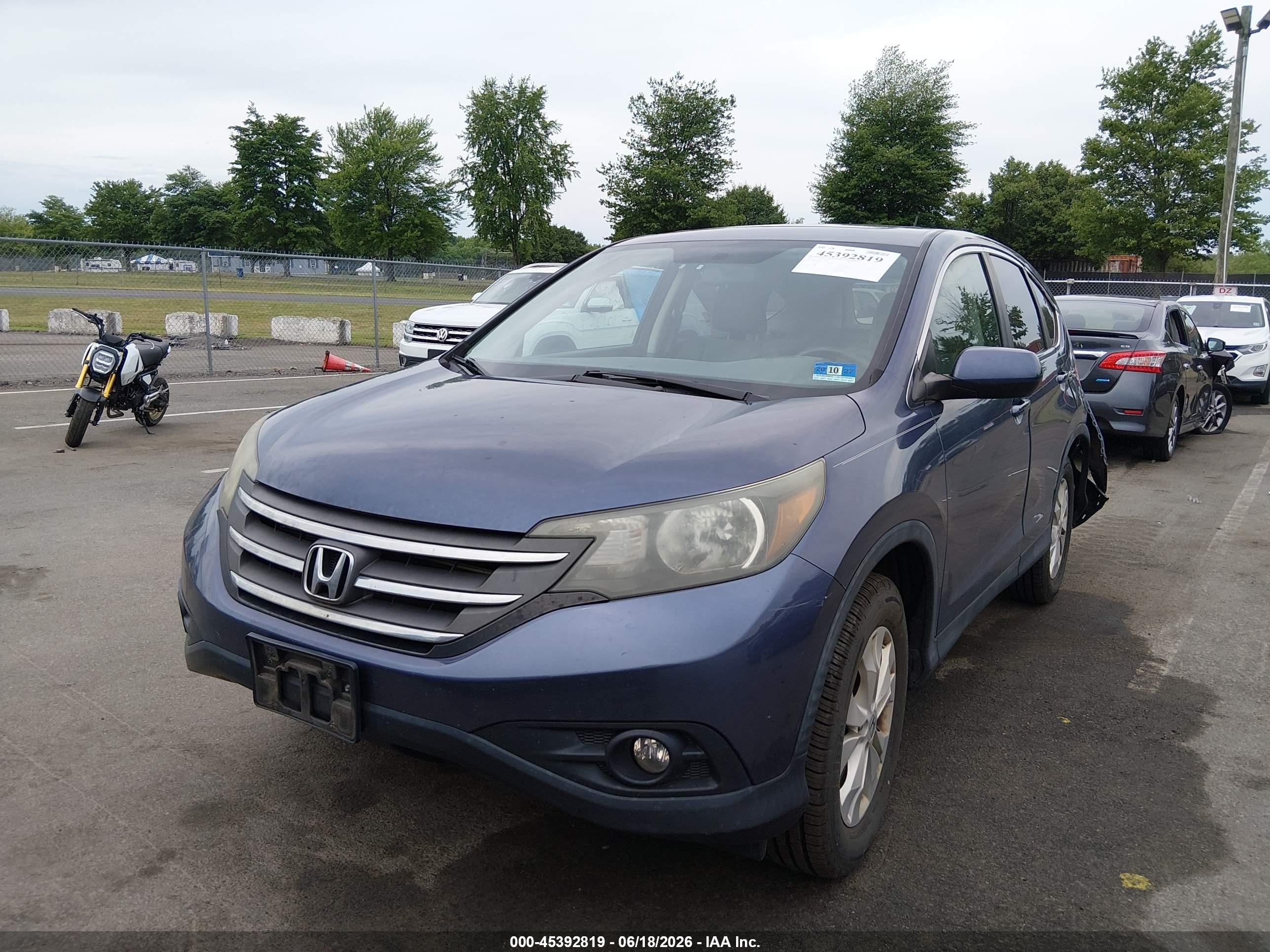 2012 Honda Cr-v Ex Синий vin: 5J6RM4H57CL079599