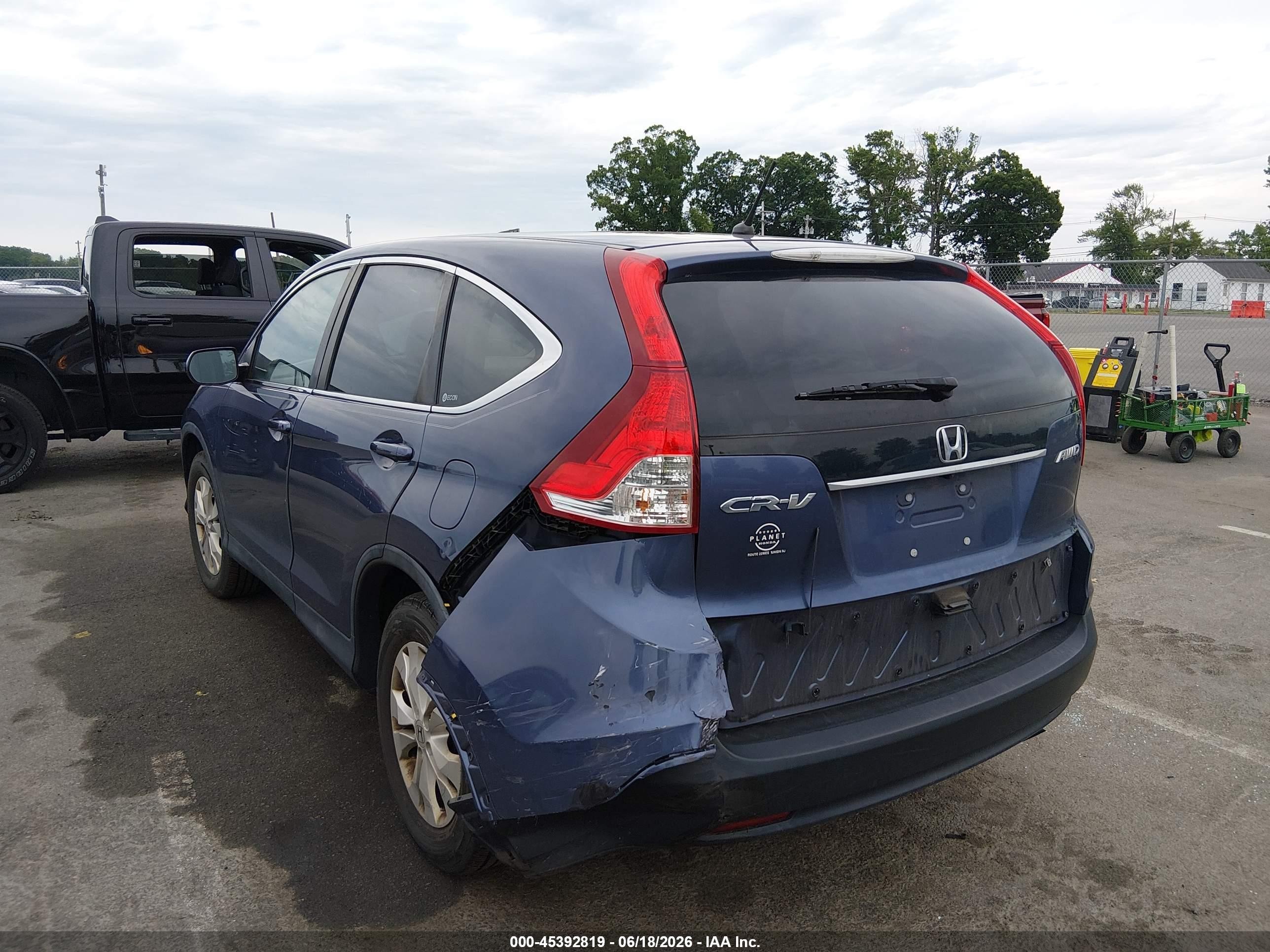 2012 Honda Cr-v Ex Синий vin: 5J6RM4H57CL079599