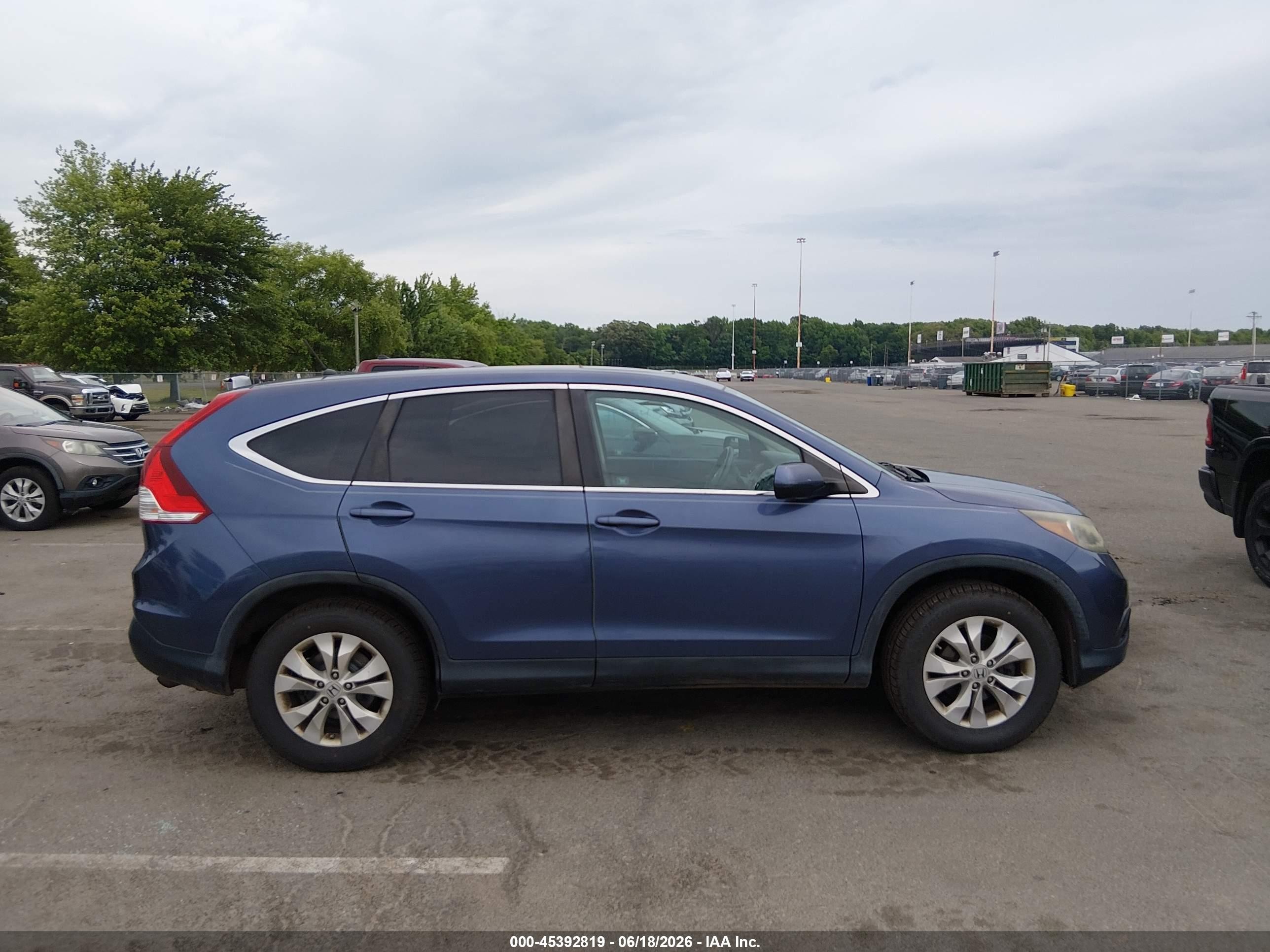 2012 Honda Cr-v Ex Синий vin: 5J6RM4H57CL079599