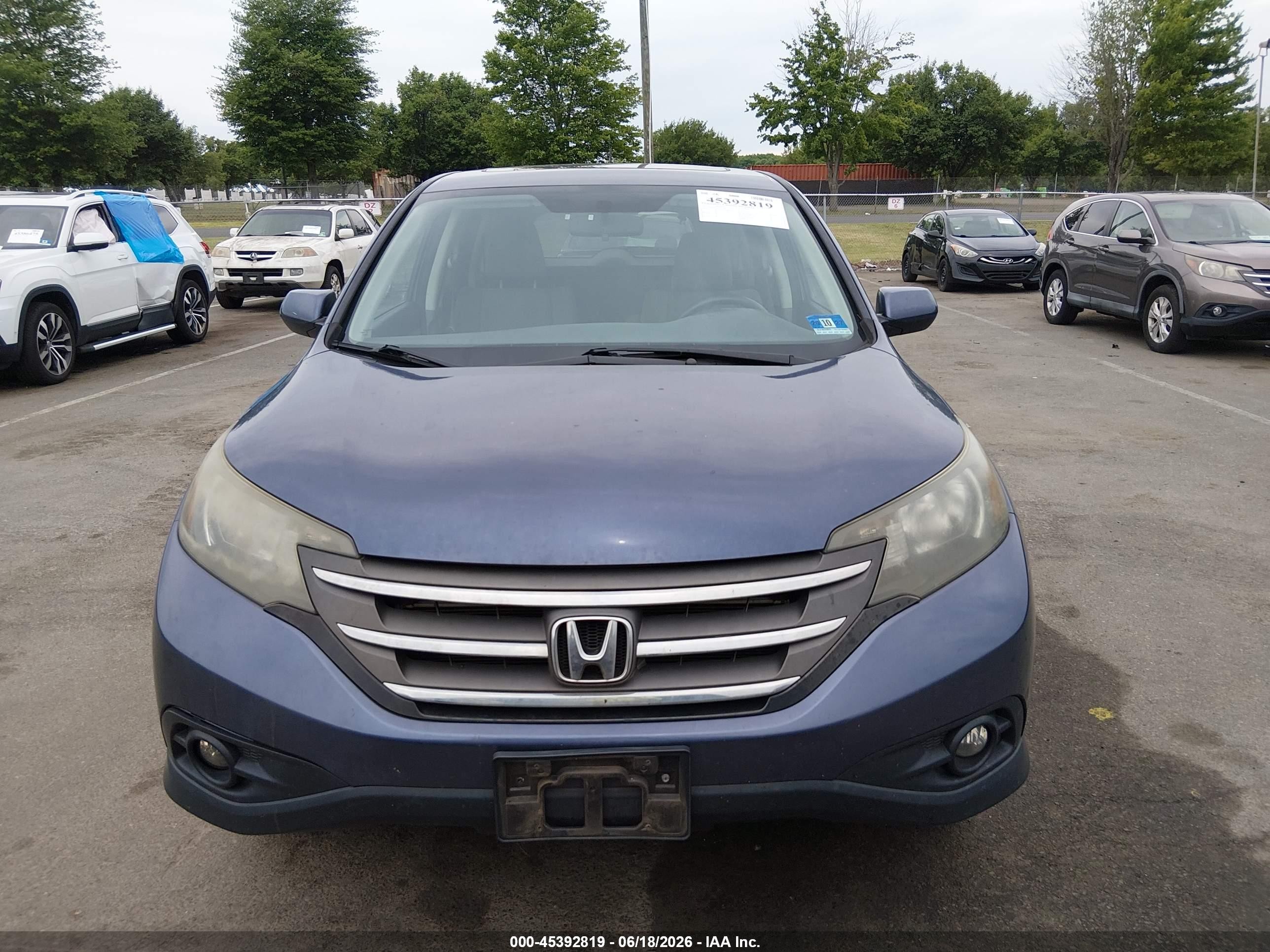 2012 Honda Cr-v Ex Синий vin: 5J6RM4H57CL079599