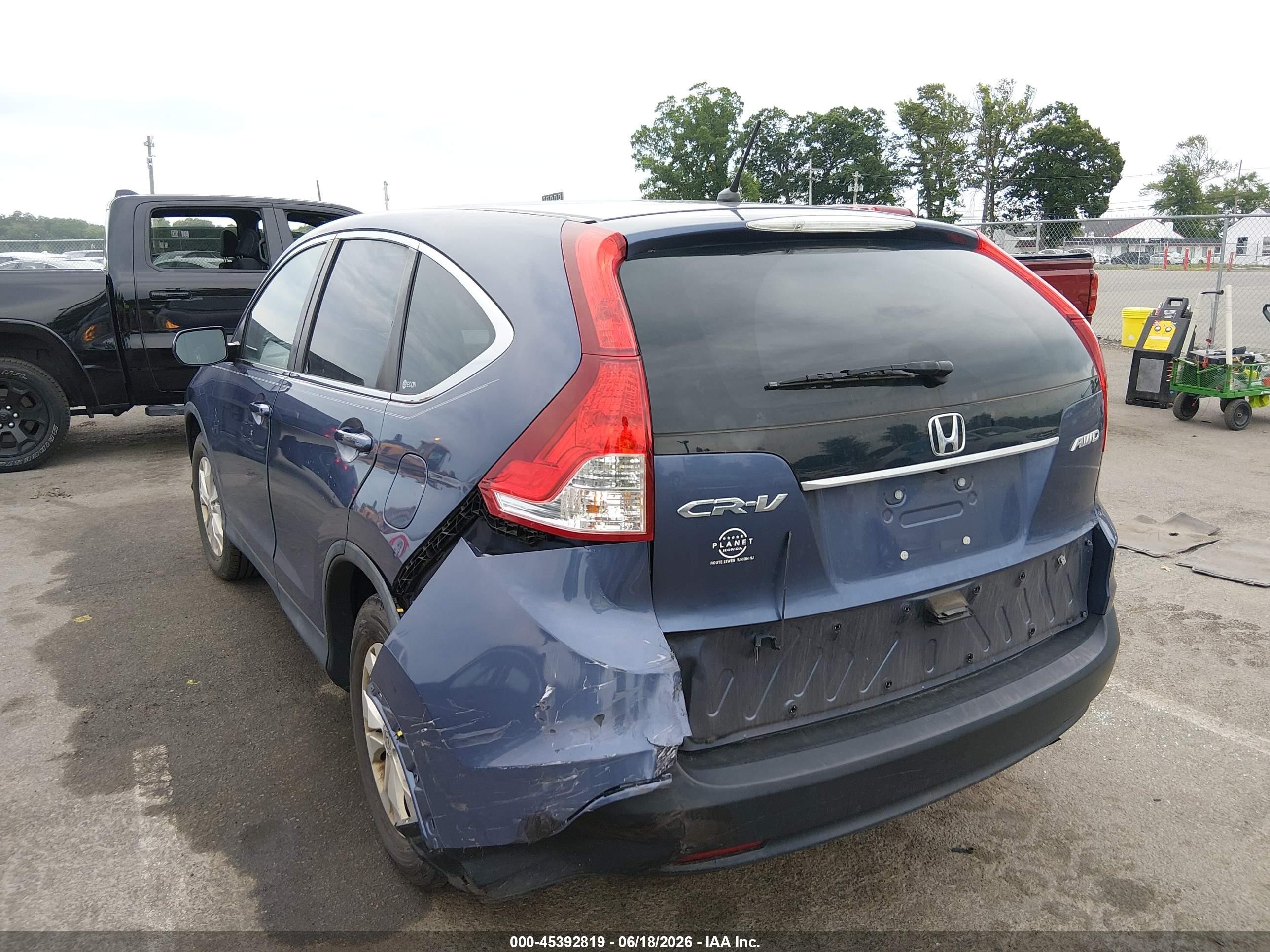 2012 Honda Cr-v Ex Синий vin: 5J6RM4H57CL079599