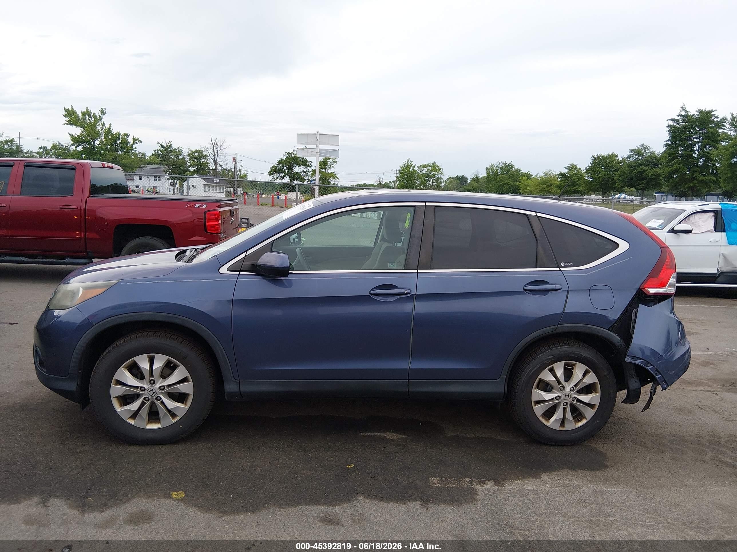 2012 Honda Cr-v Ex Синий vin: 5J6RM4H57CL079599