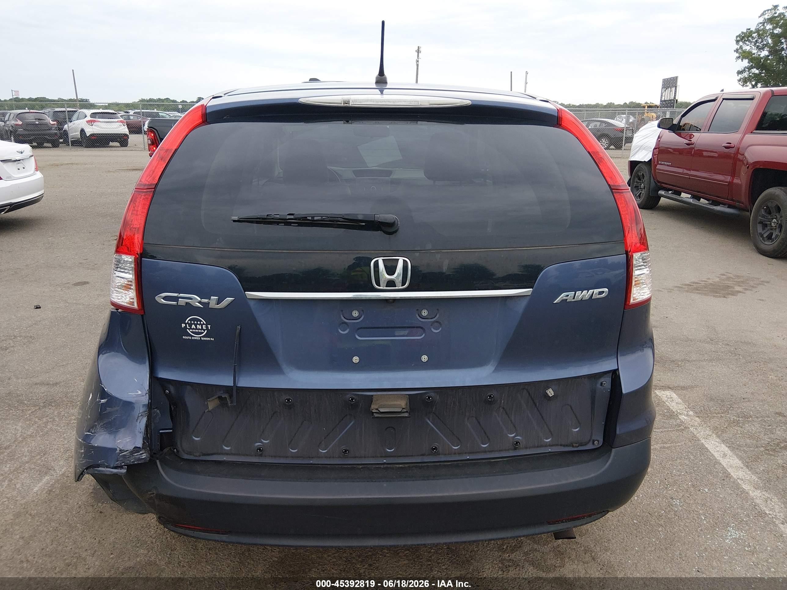 2012 Honda Cr-v Ex Синий vin: 5J6RM4H57CL079599