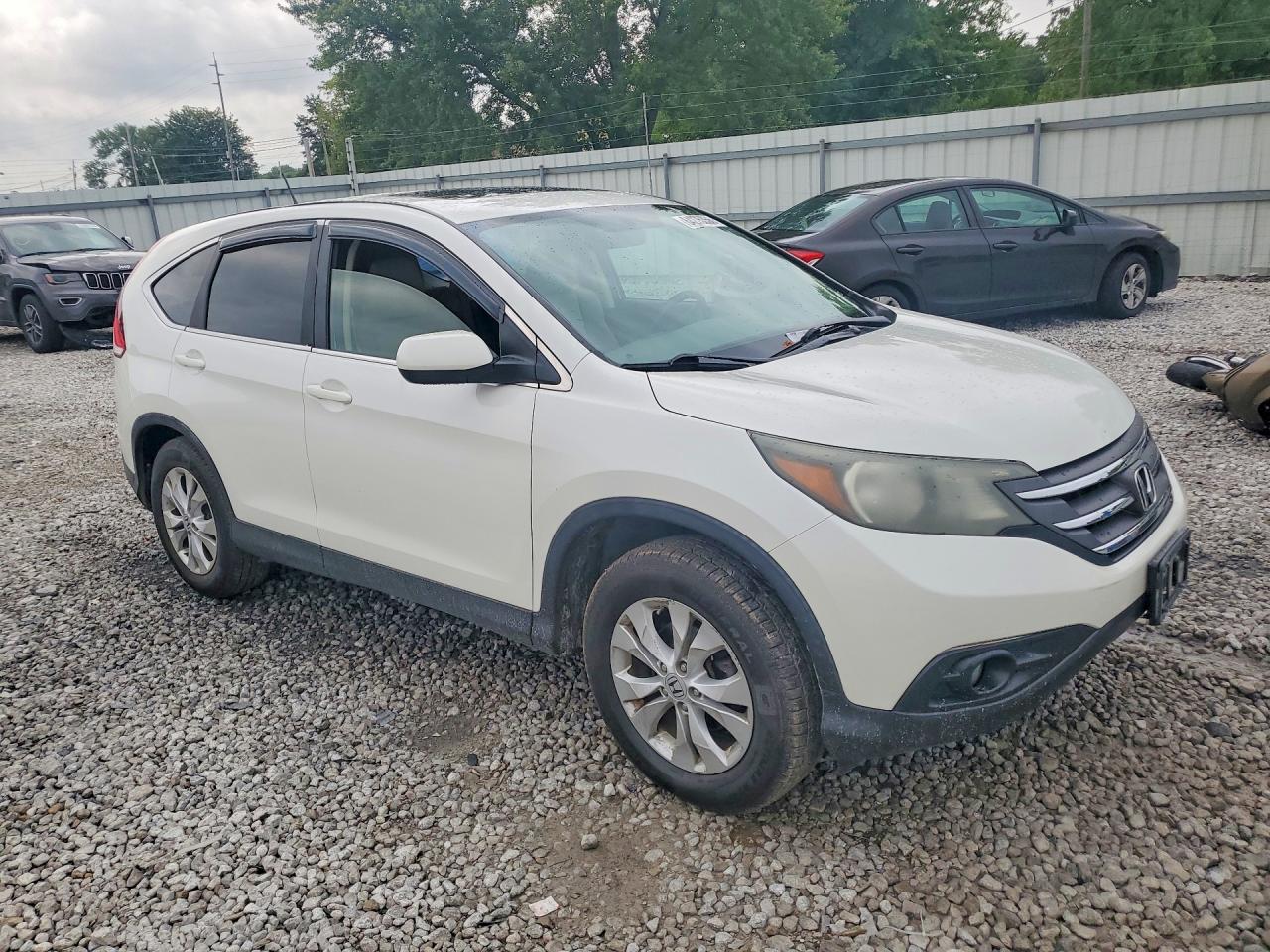 2013 Honda Cr-v Ex White vin: 5J6RM4H57DL009344