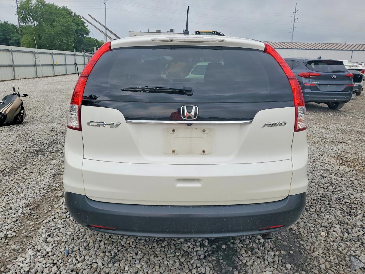 2013 Honda Cr-v Ex White vin: 5J6RM4H57DL009344