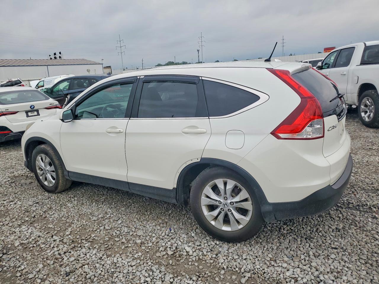 2013 Honda Cr-v Ex White vin: 5J6RM4H57DL009344