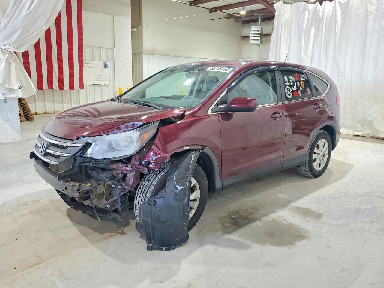 2013 Honda Cr-v Ex Burgundy vin: 5J6RM4H57DL076350