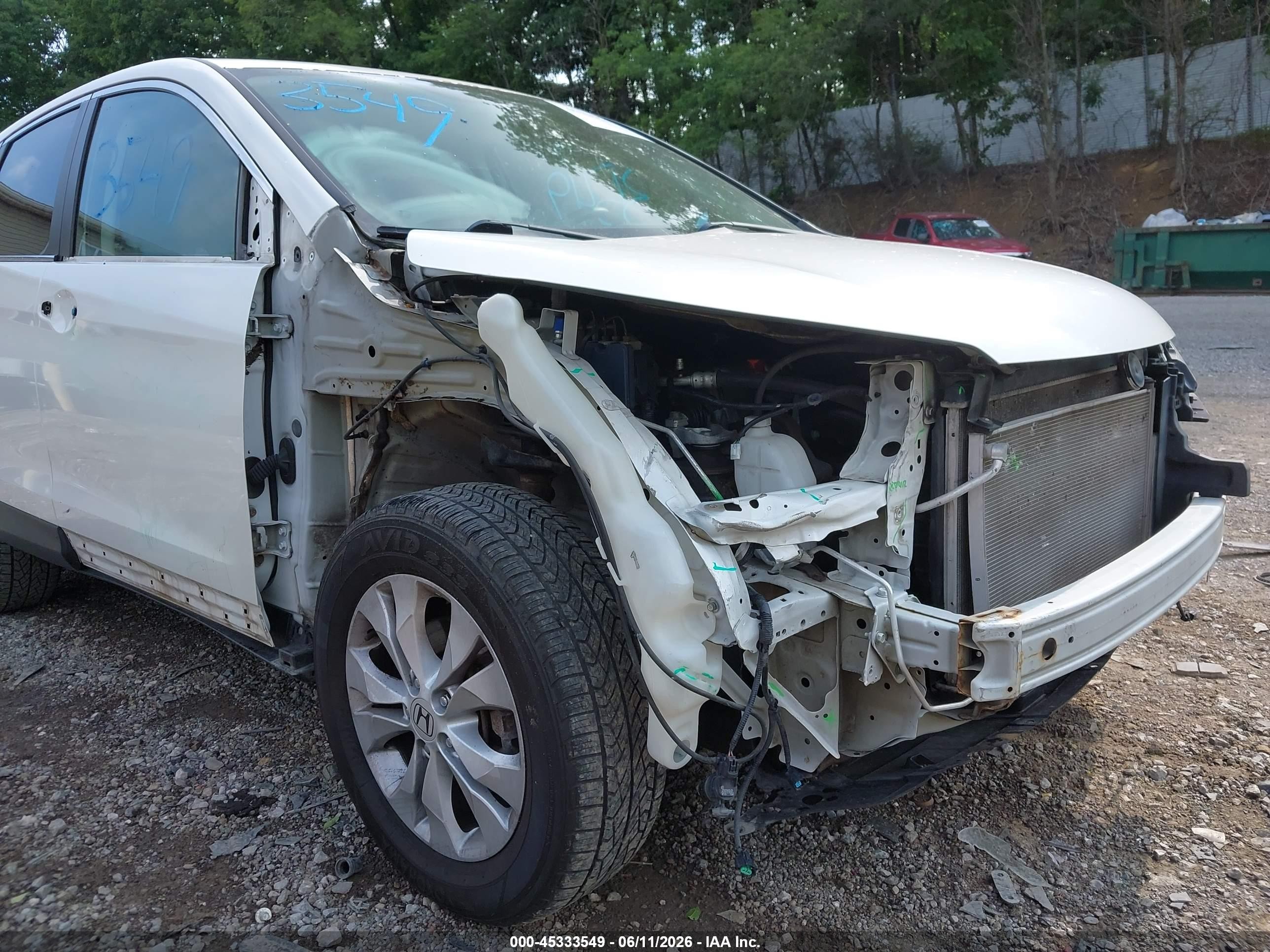 2014 Honda Cr-v Ex White vin: 5J6RM4H57EL021012