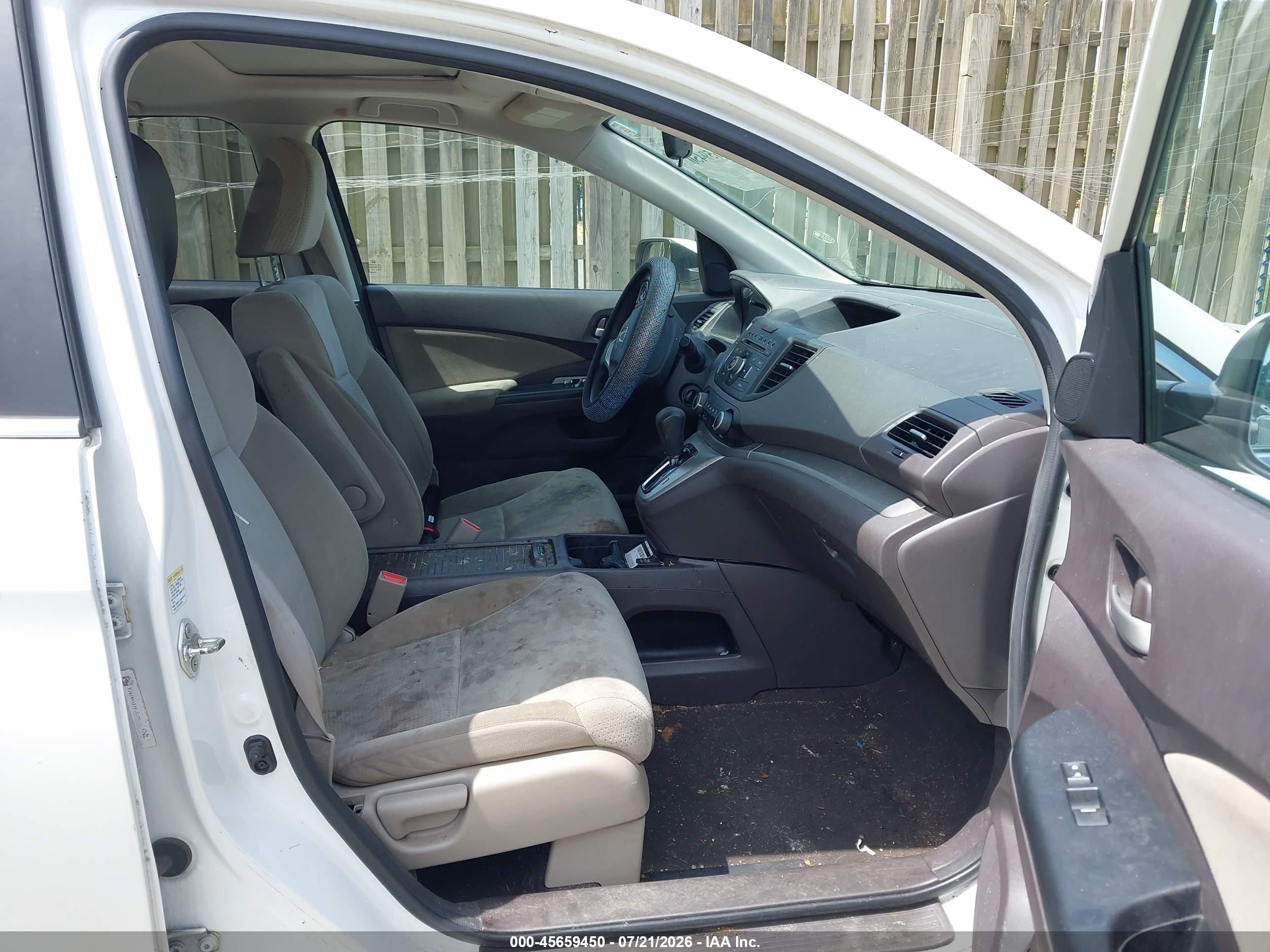 2014 Honda Cr-v Ex White vin: 5J6RM4H57EL027294