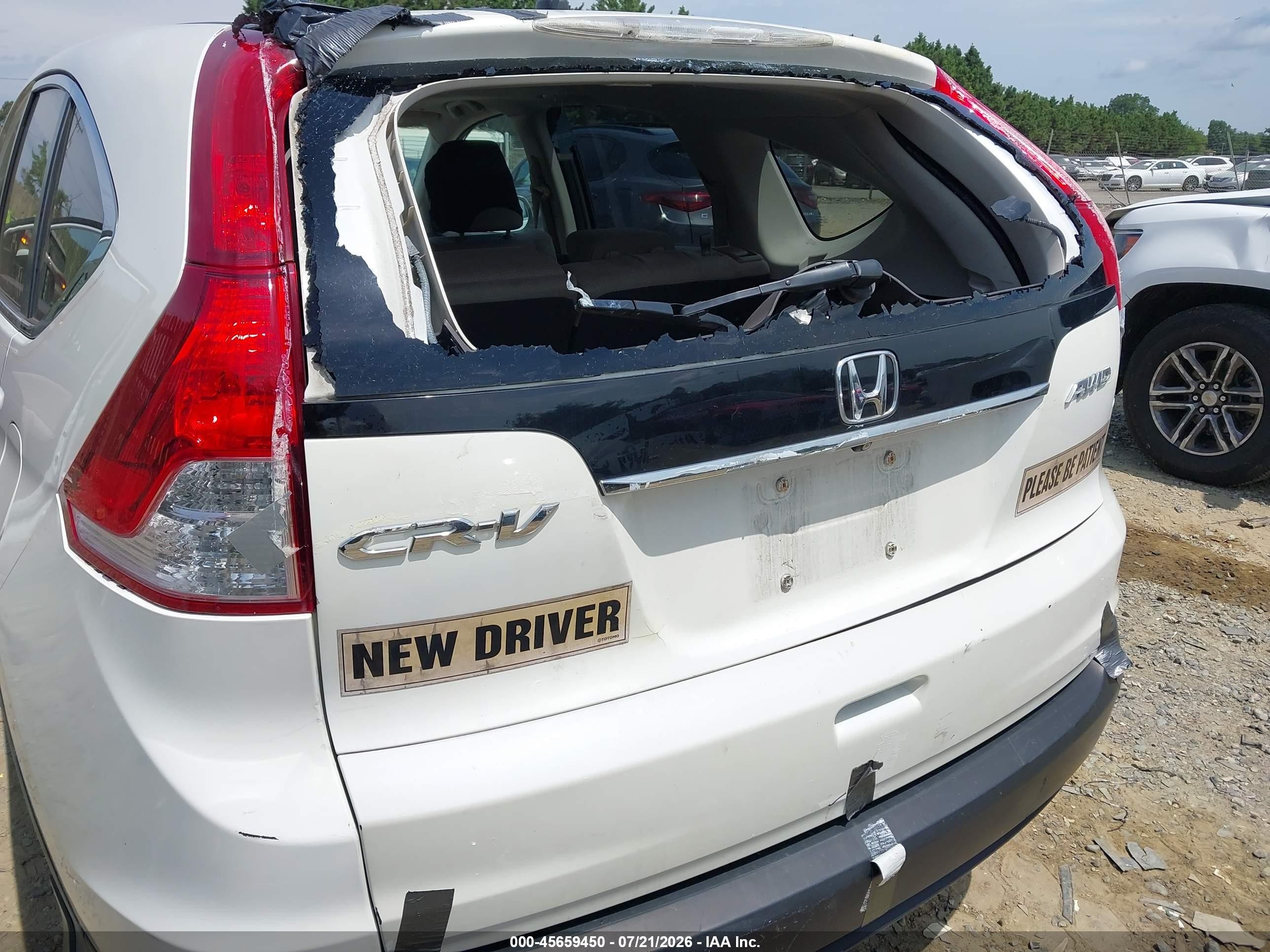 2014 Honda Cr-v Ex White vin: 5J6RM4H57EL027294