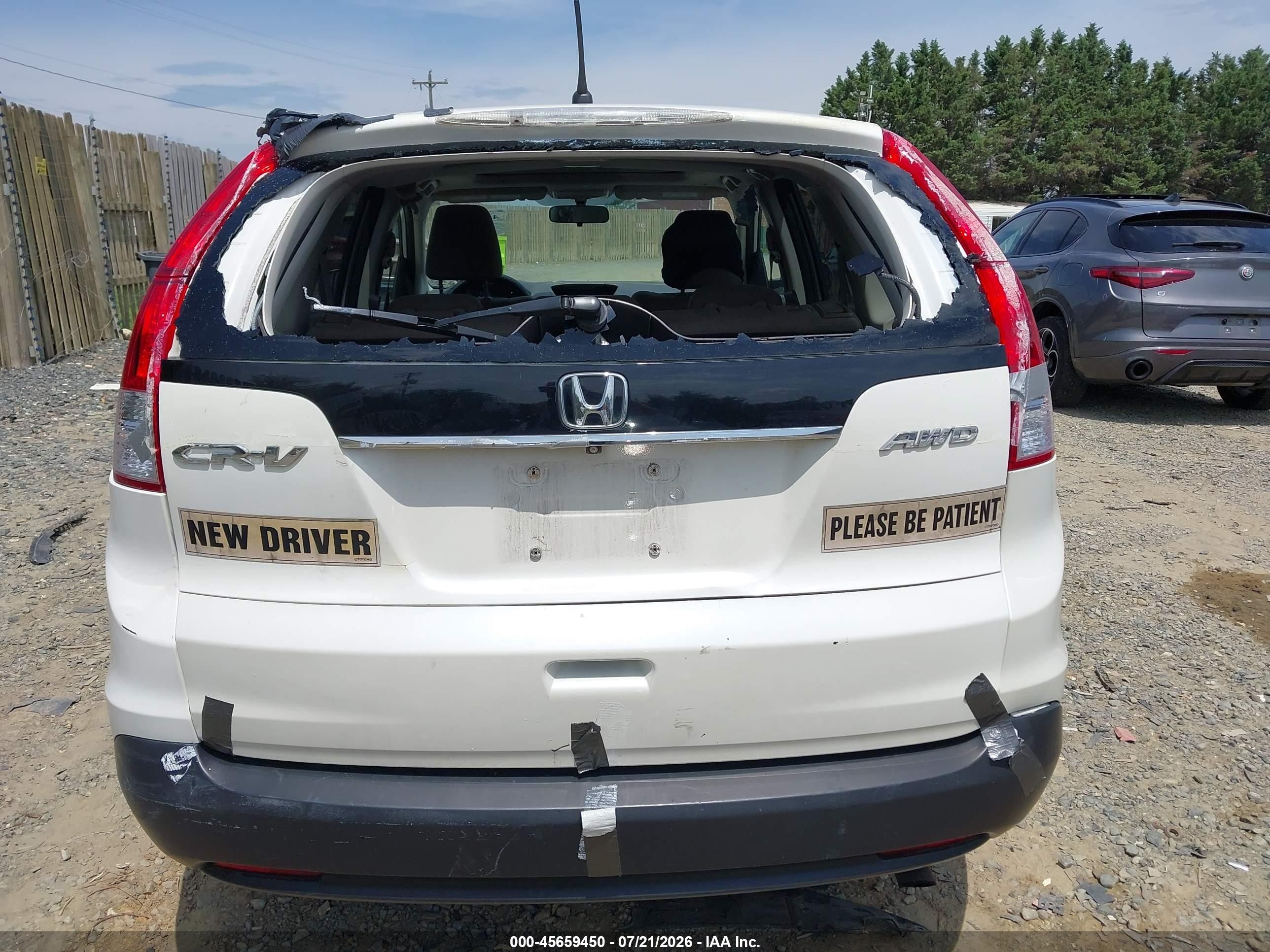 2014 Honda Cr-v Ex White vin: 5J6RM4H57EL027294