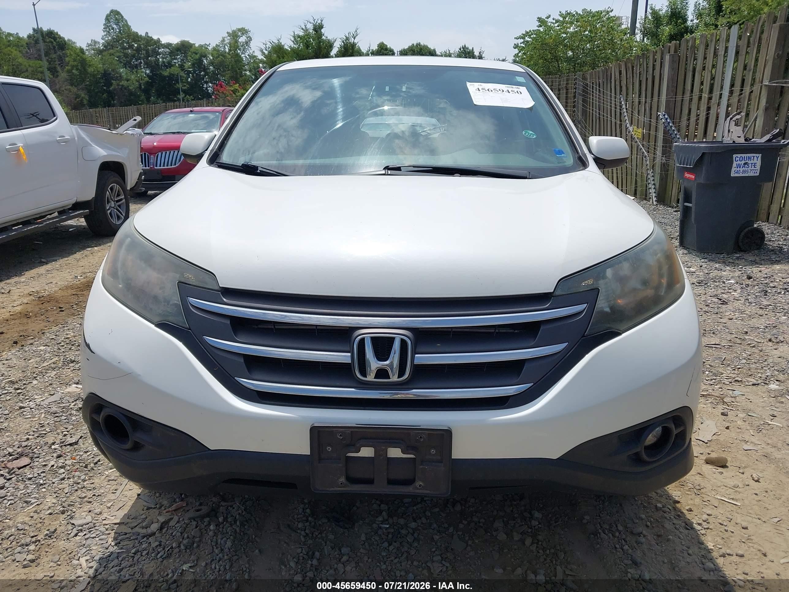 2014 Honda Cr-v Ex White vin: 5J6RM4H57EL027294