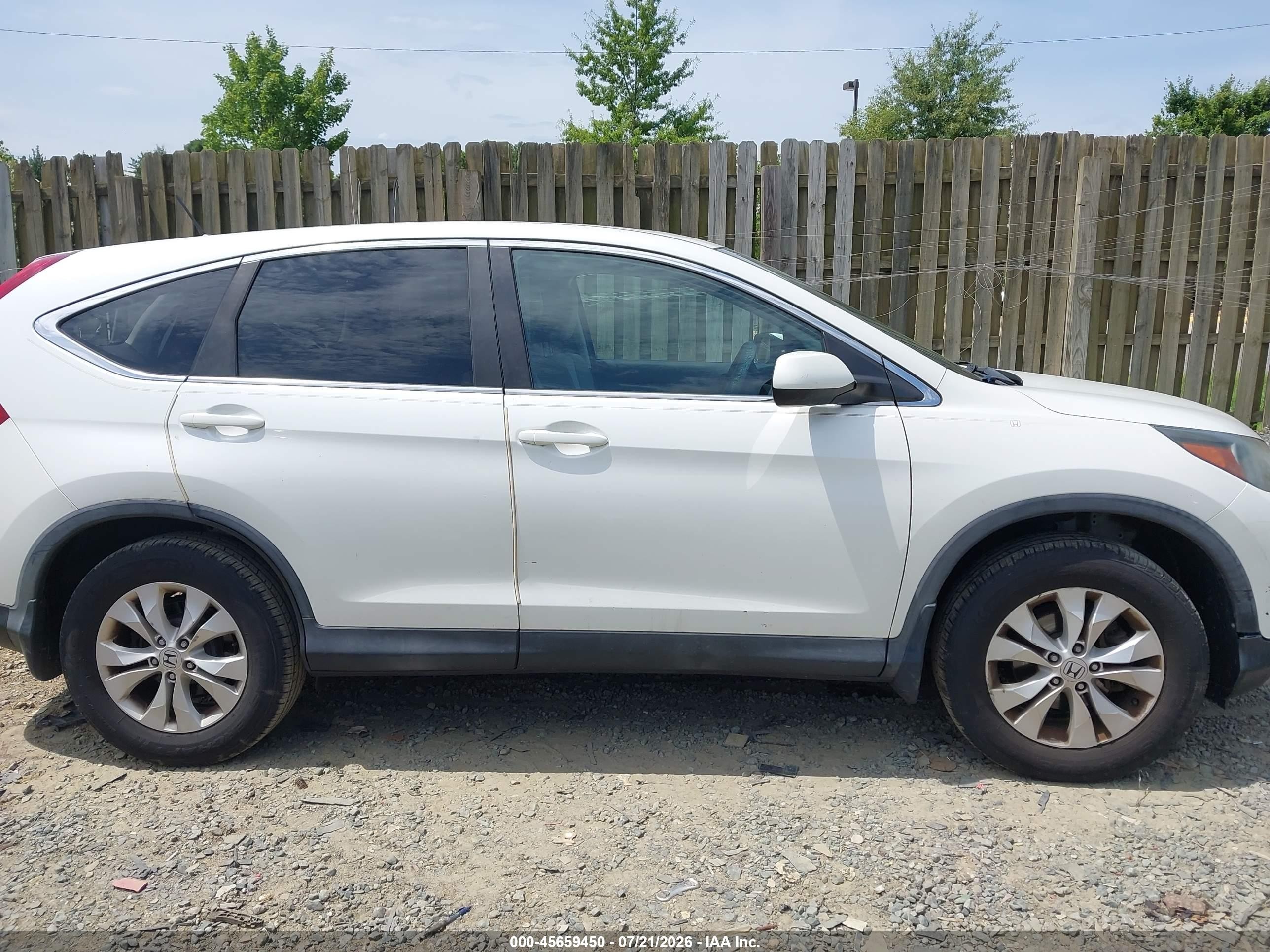 2014 Honda Cr-v Ex White vin: 5J6RM4H57EL027294