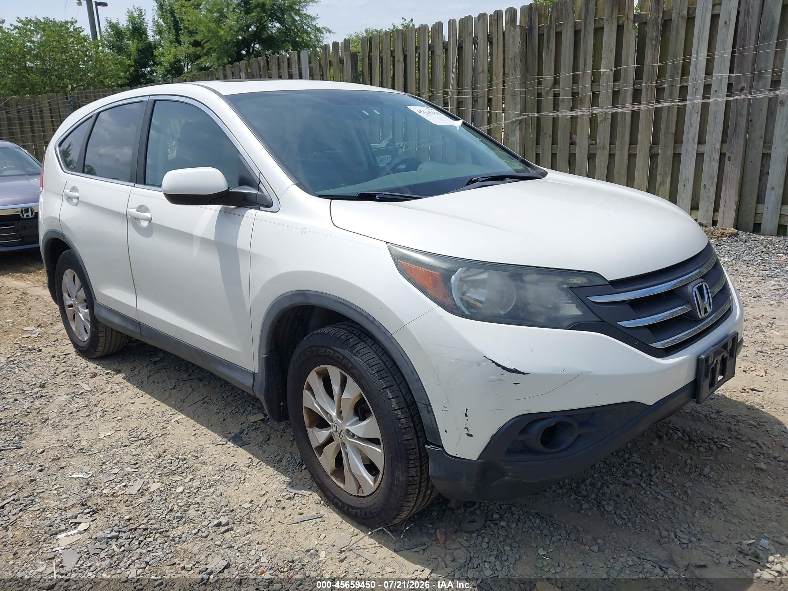 2014 Honda Cr-v Ex White vin: 5J6RM4H57EL027294